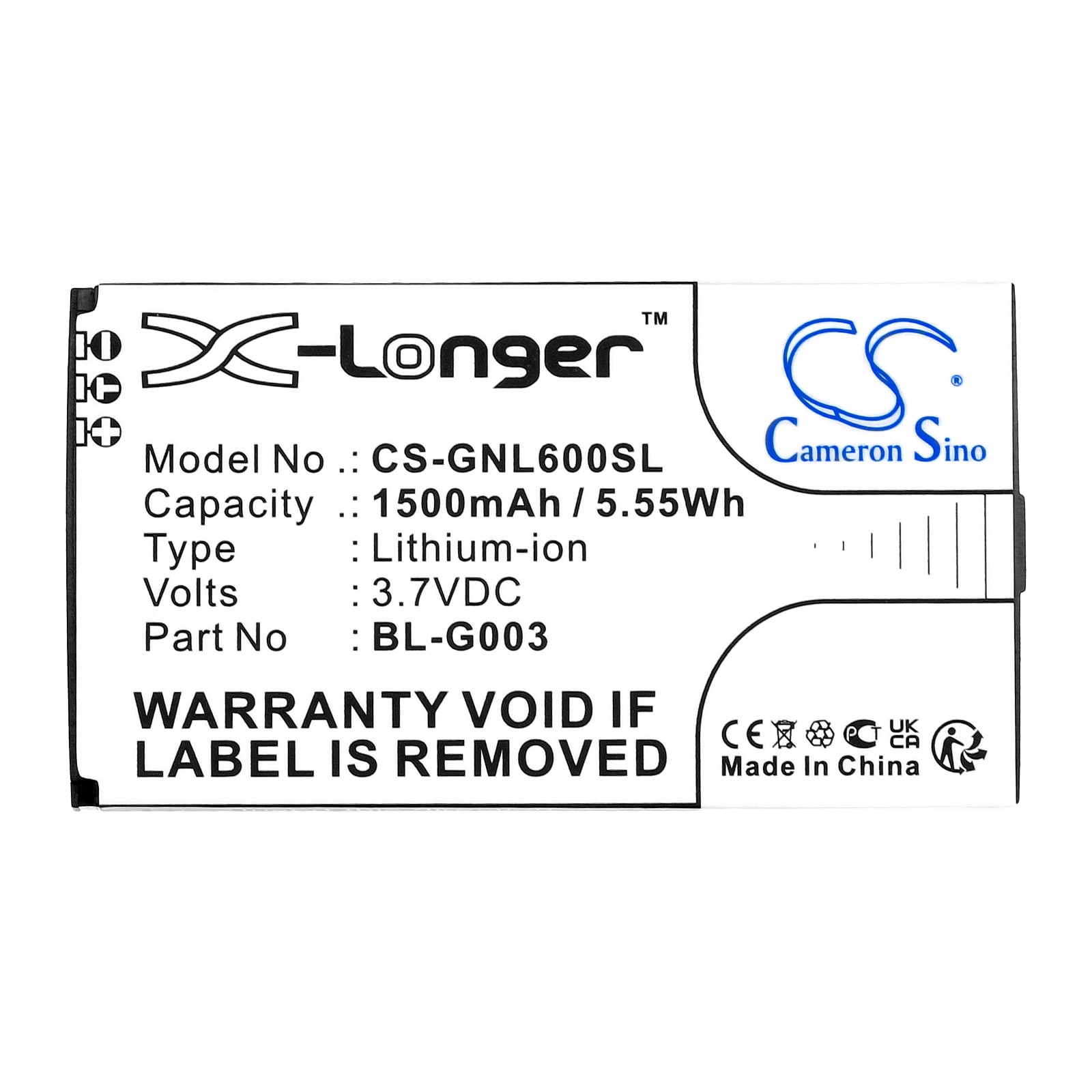 Batteri for SmartPhone, Mobil for GIONEE L601, L600, V180 og andre.