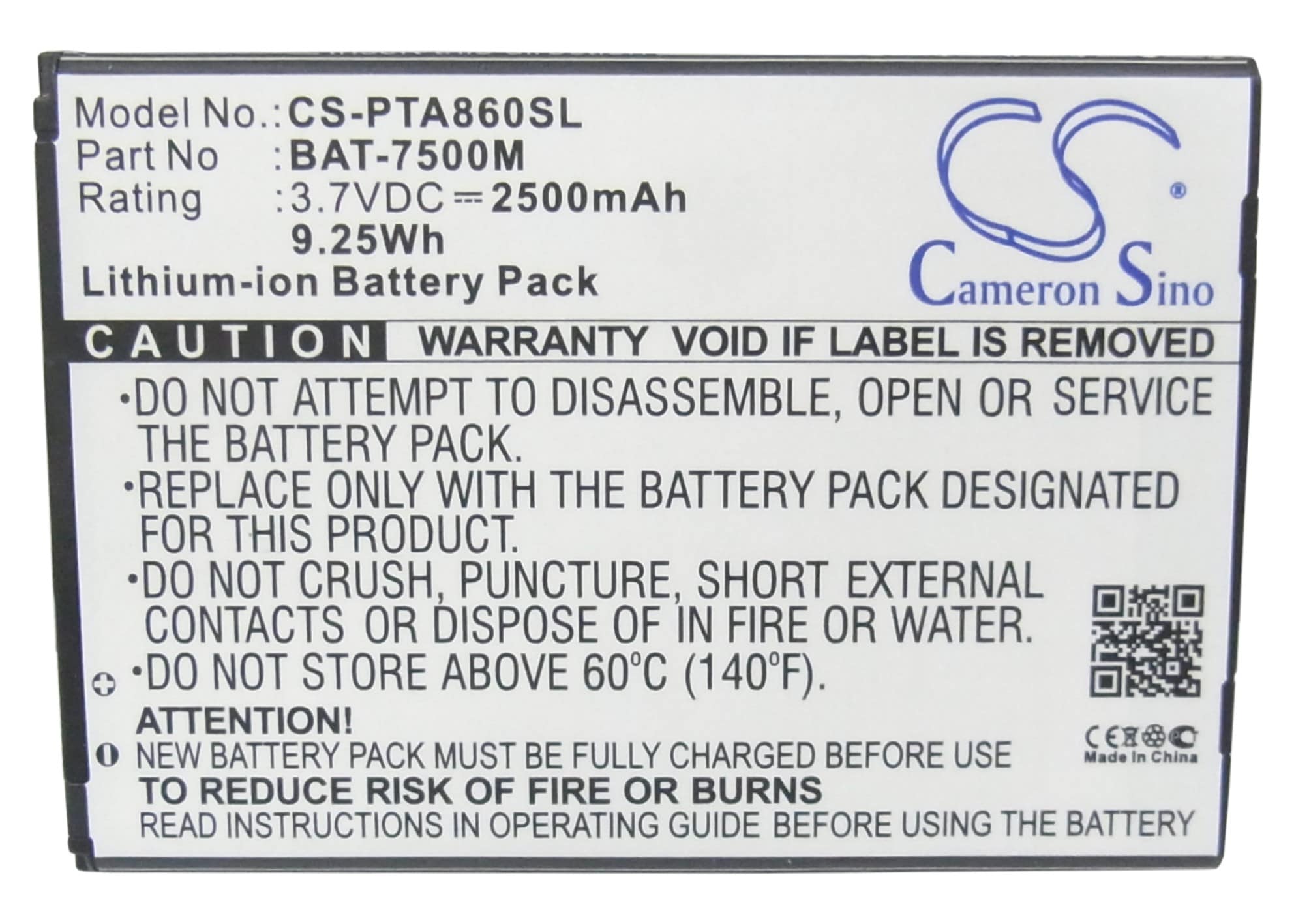 Batteri for SmartPhone, Mobil for Pantech Vega N6, IM-A860, IM-A860L etc.