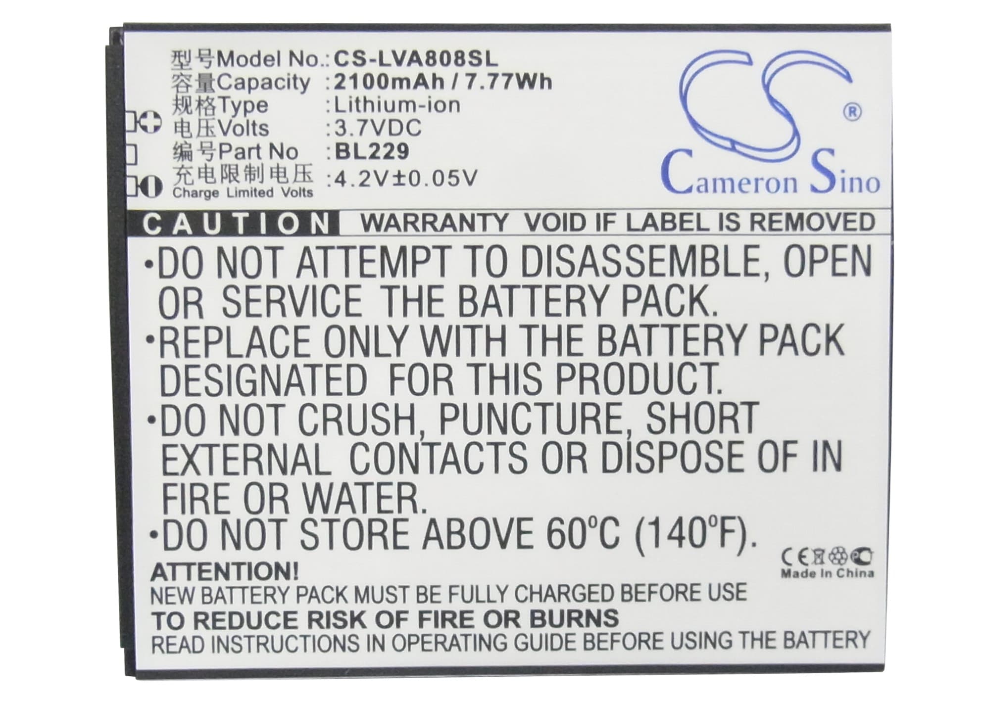 Batteri for SmartPhone, Mobil for Lenovo A8, A808T, A806