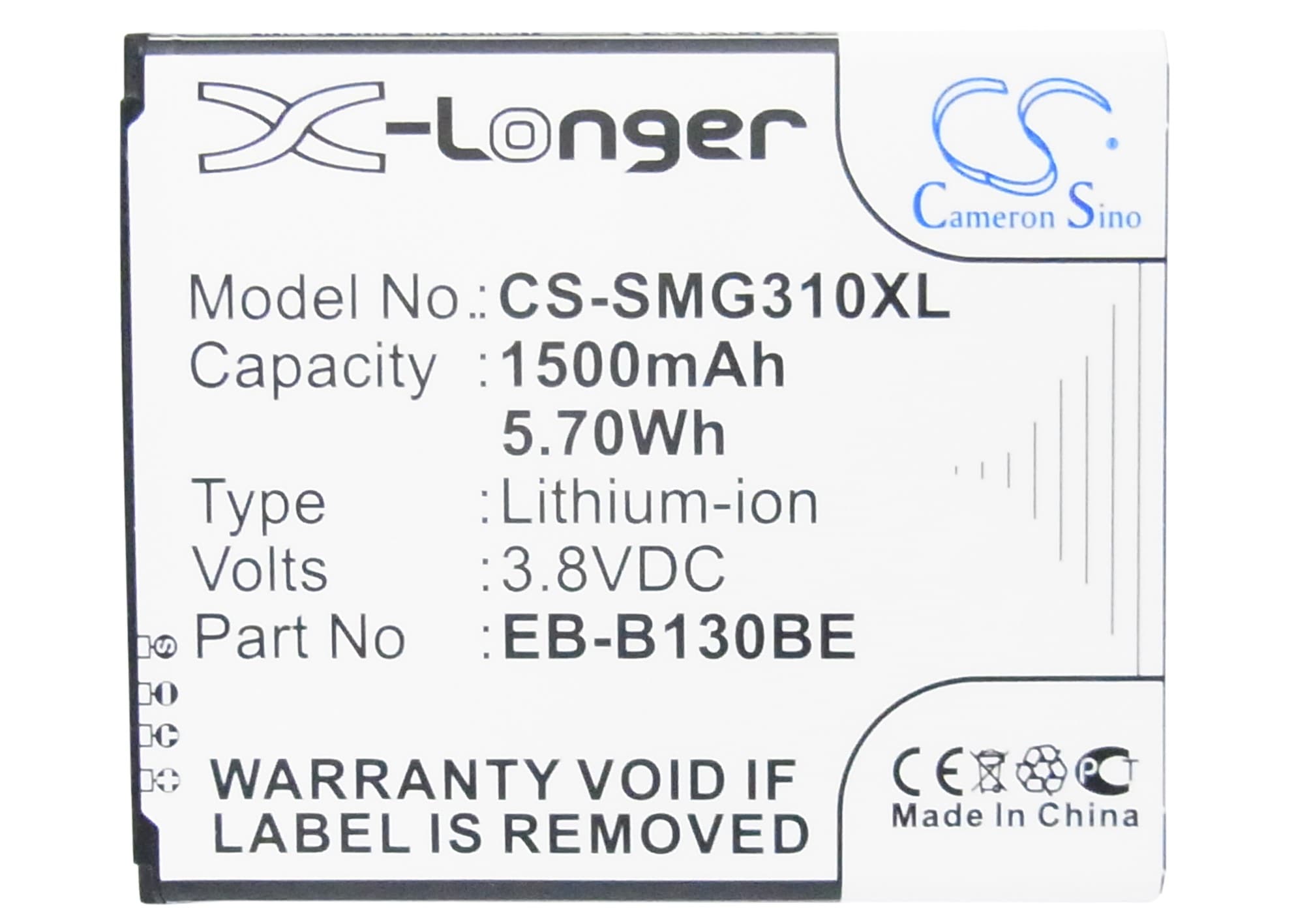 Batteri for SmartPhone, Mobil for Samsung SM-G310, SM-G310A, SM-G310H og andre.