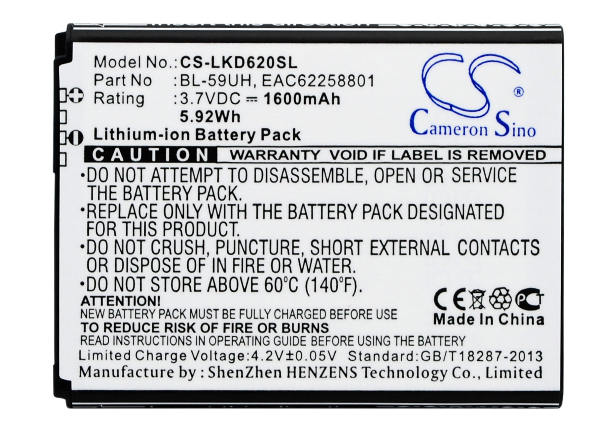Batteri for SmartPhone, Mobil for LG Optimus G2 Mini, D620, D620R og andre.