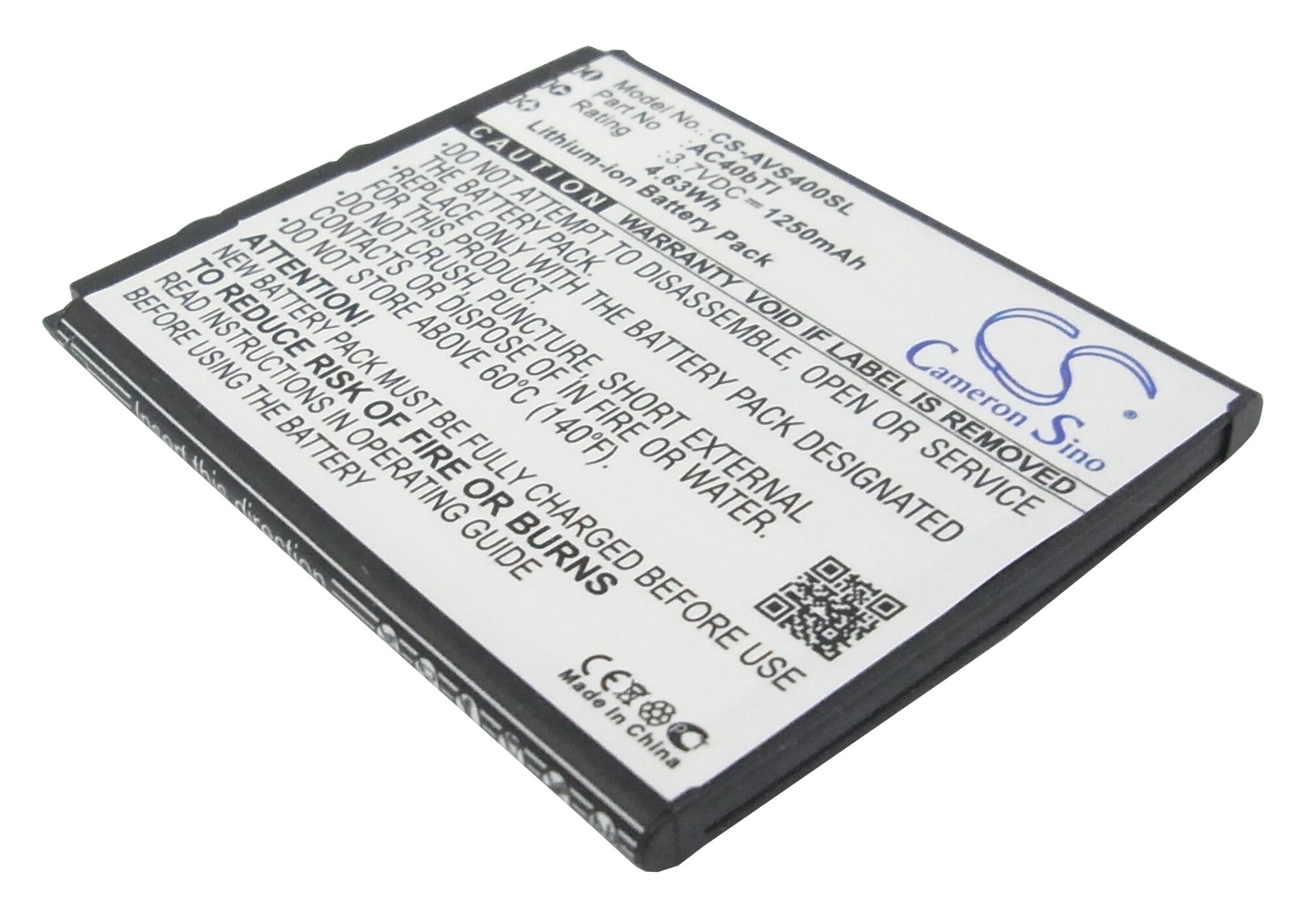 Batteri for SmartPhone, mobil for Archos 40b Titanium, 40b Titanium Surround og andre.