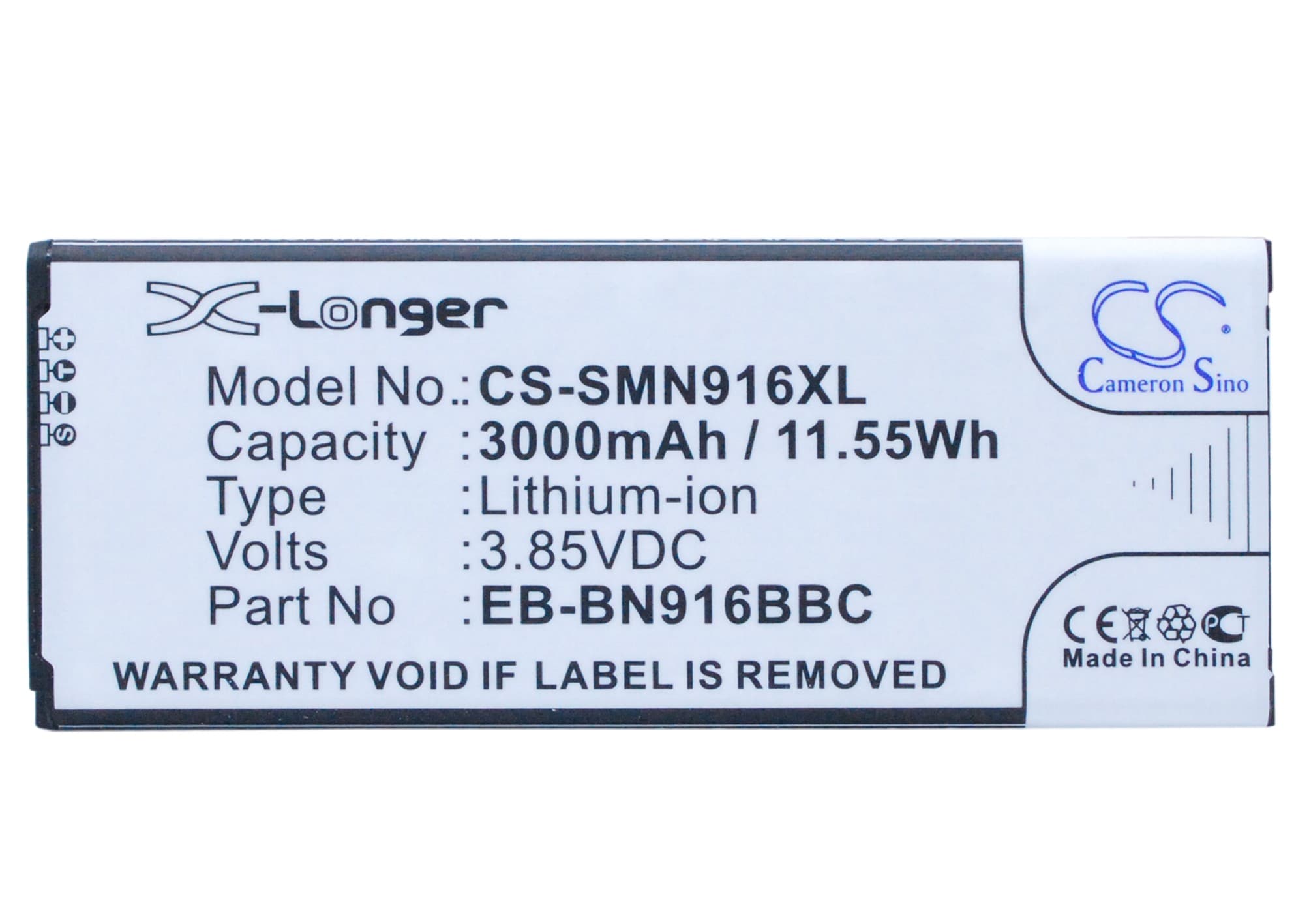 Batteri for SmartPhone, Mobil for Samsung Galaxy Note 4 (China Mobile), SM-N910F og andre.
