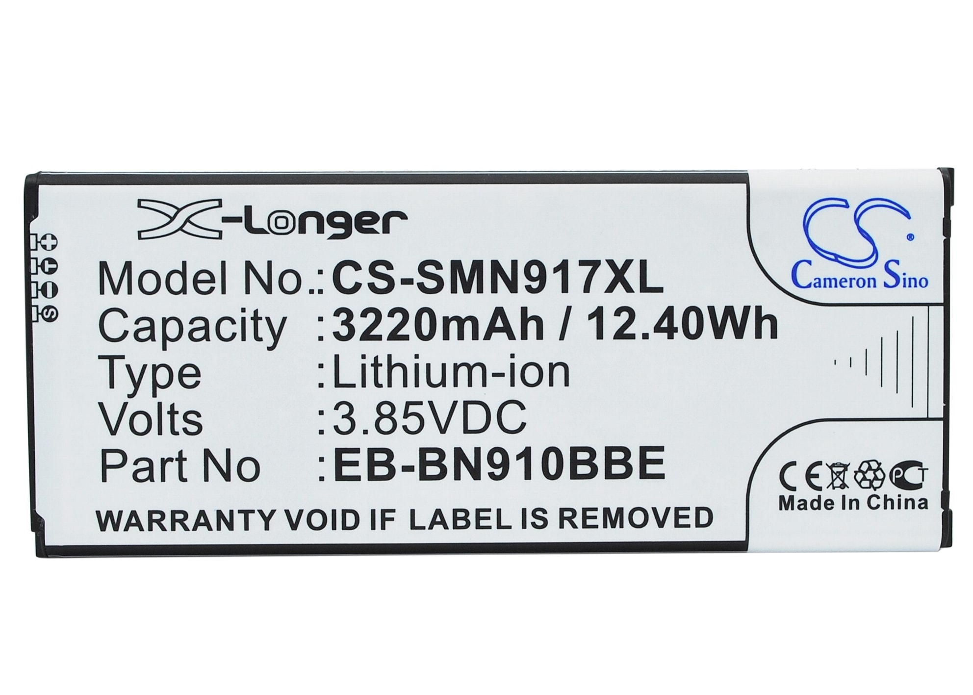 Batteri for SmartPhone, Mobil for Samsung Galaxy Note 4, SM-N910W8, SM-N910R4 og andre.