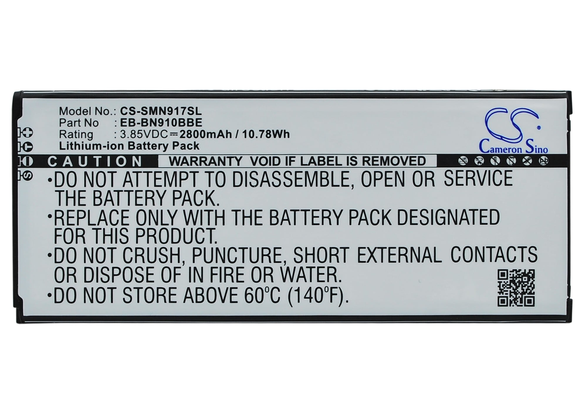 Batteri for SmartPhone, Mobil for Samsung Galaxy Note 4, SM-N910W8, SM-N910R4 og andre.