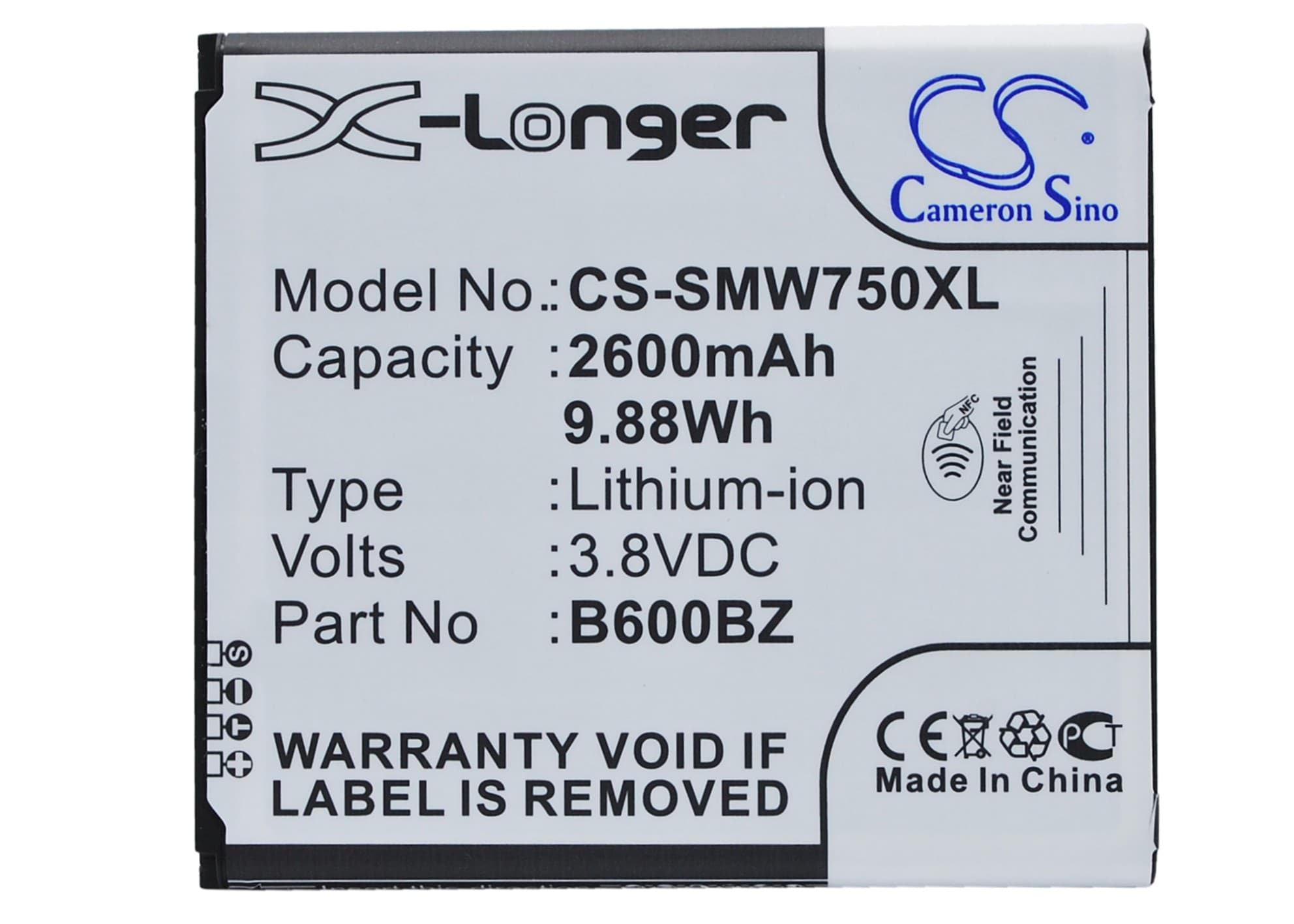 Batteri for SmartPhone, mobil for Verizon SM-W750V