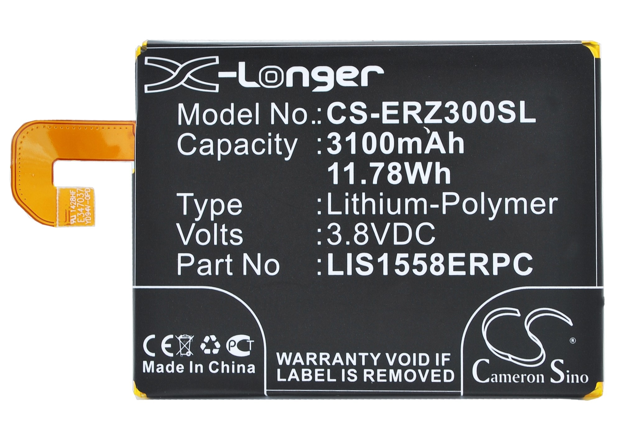 Batteri for SmartPhone, Mobil for Sony Ericsson Xperia Z3, Xperia Z3 Daul og andre.