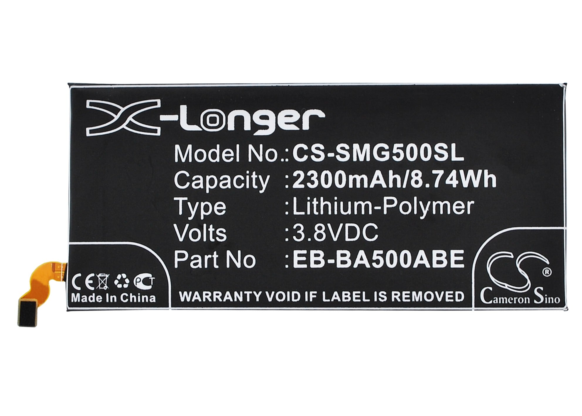 Batteri for SmartPhone, Mobil for Samsung Galaxy A5, SM-A500H, SM-A5000 og andre.