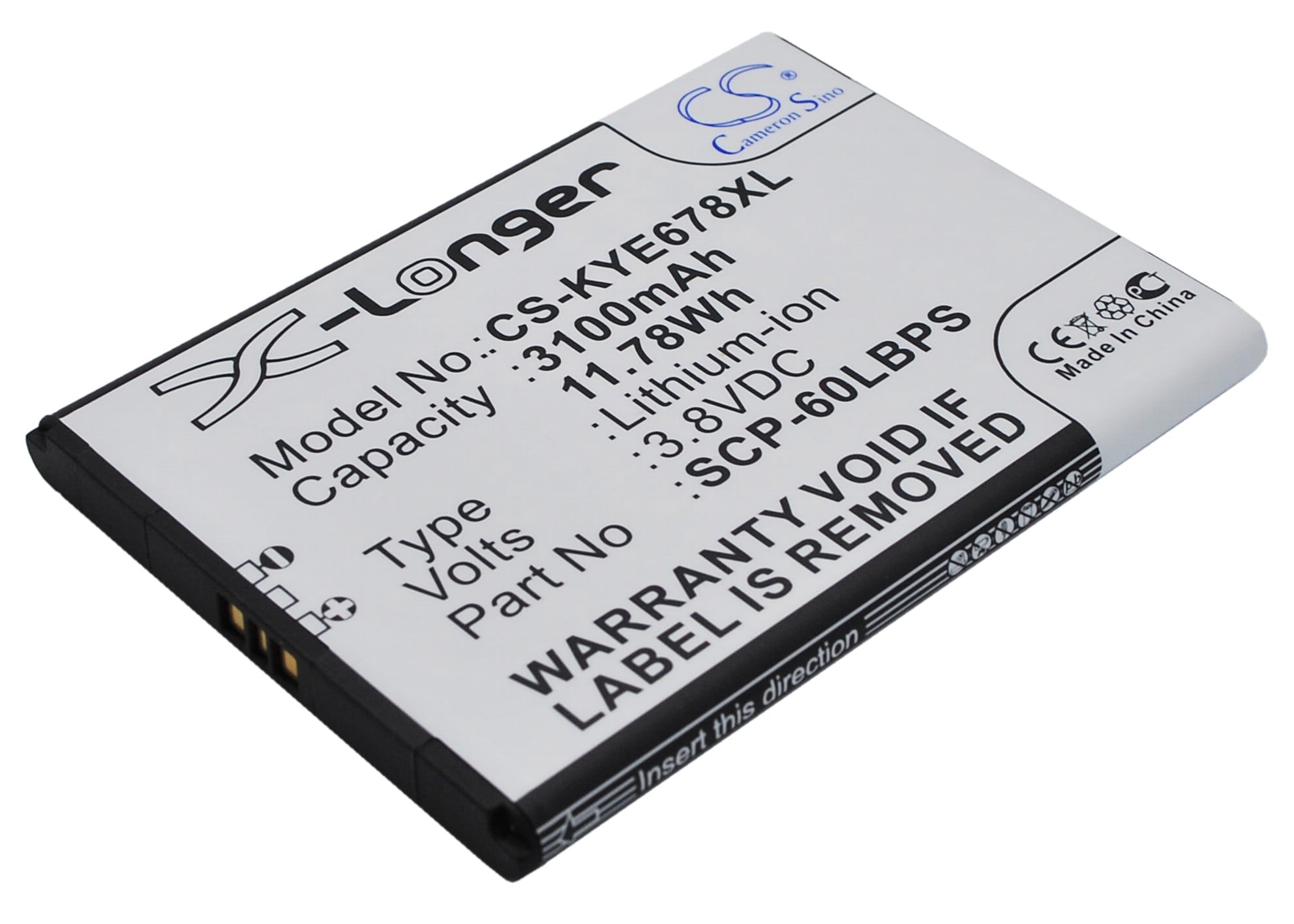 Batteri for SmartPhone, Mobil for Kyocera Brigadier, E6782, DuraForce etc.