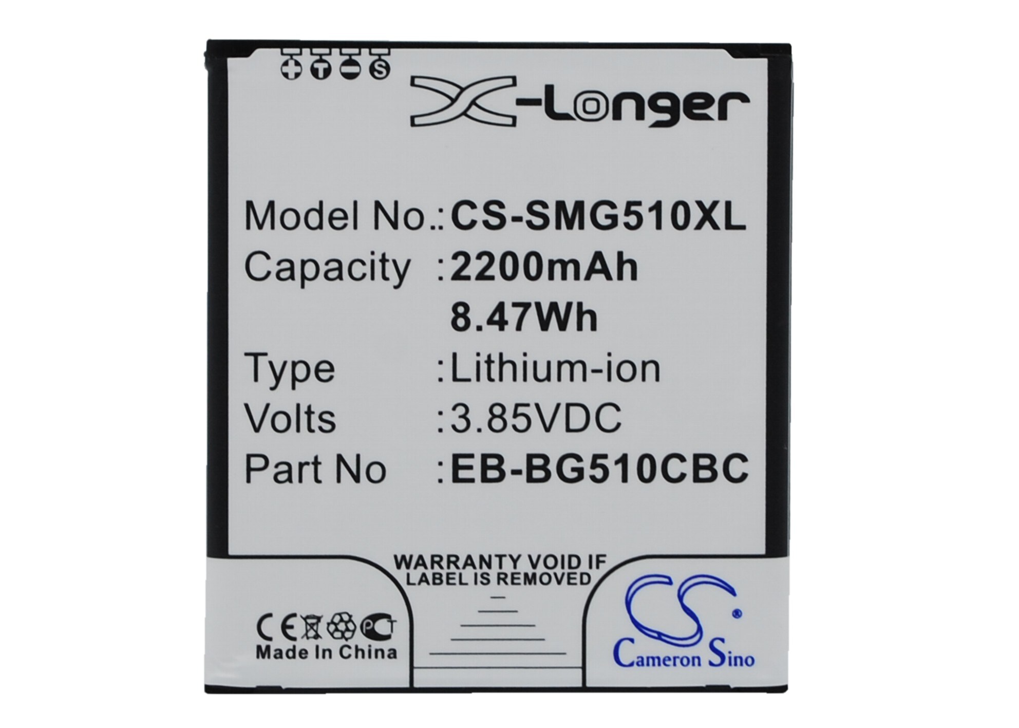 Batteri for SmartPhone, Mobil for Samsung SM-G510F, SM-G5108, SM-G5108Q og andre.