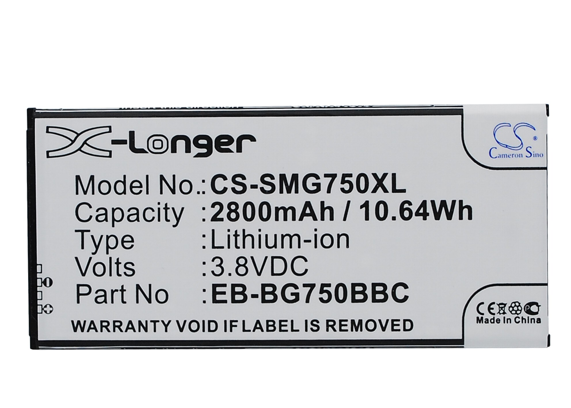 Batteri for SmartPhone, mobil for Samsung SM-G750, SM-G750A, SM-G750F og andre.
