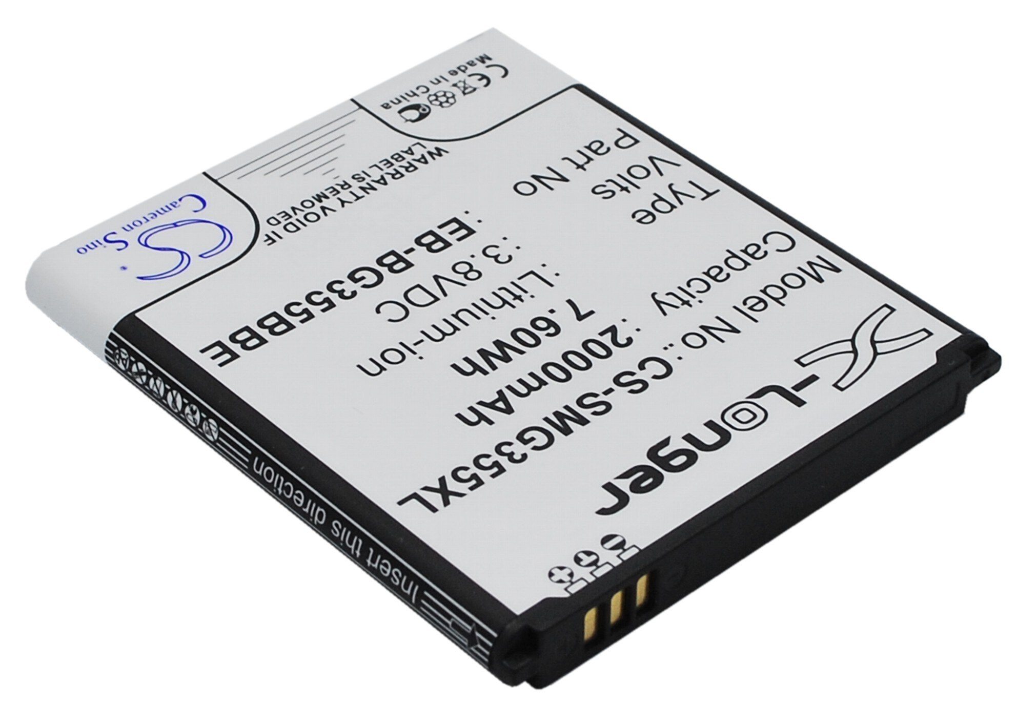 Batteri for SmartPhone, Mobil for Samsung SM-G355, SM-G355H, Galaxy Core 2 og andre.