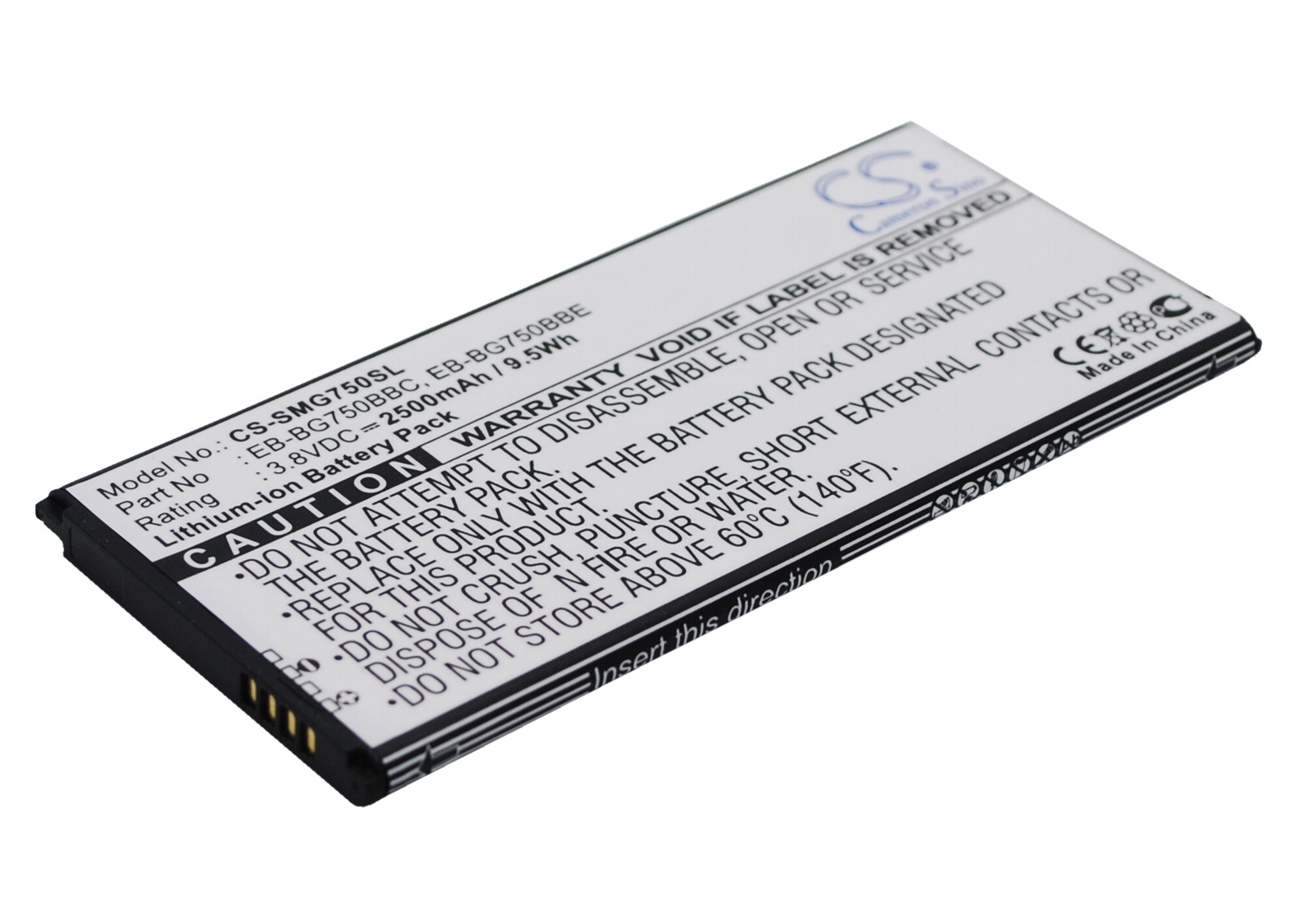 Batteri for SmartPhone, mobil for Samsung SM-G750, SM-G750A, SM-G750F og andre.