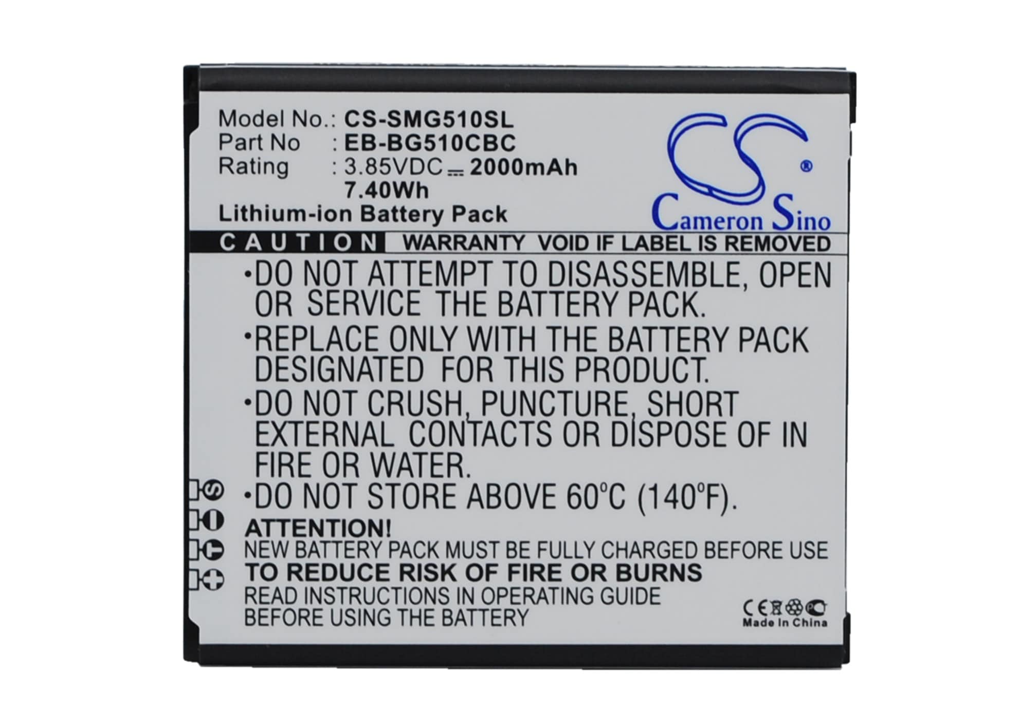 Batteri for SmartPhone, Mobil for Samsung Galaxy Core Max, SM-G5109 og andre.