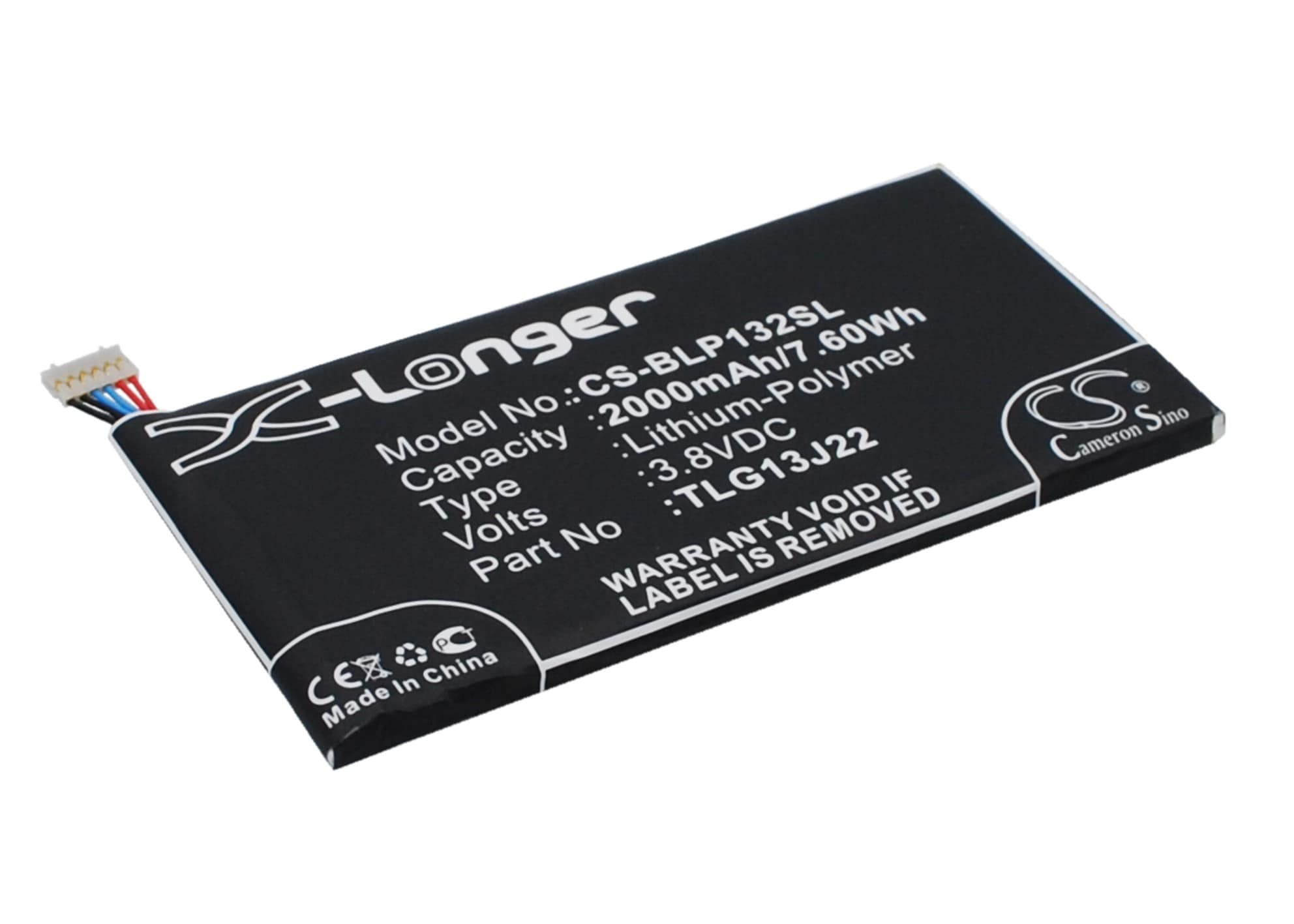 Batteri til smarttelefon, mobil for BLU Life ONE X, L132L