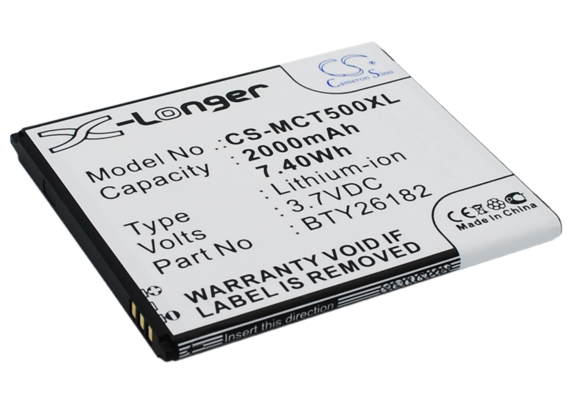Batteri for SmartPhone, Mobil for Mobistel Cynus T5, MT-9201w, MT-9201b og andre.