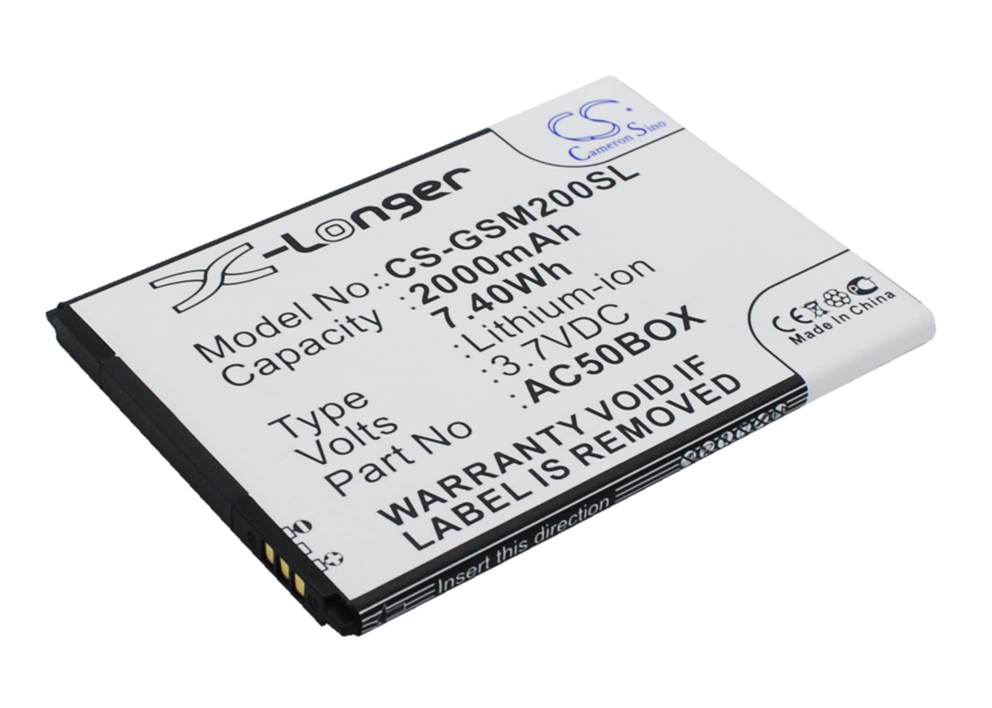 Batteri for SmartPhone, Mobil for Archos 50b Oxygen, 50 Platinium, 50B Sauerstoff etc.