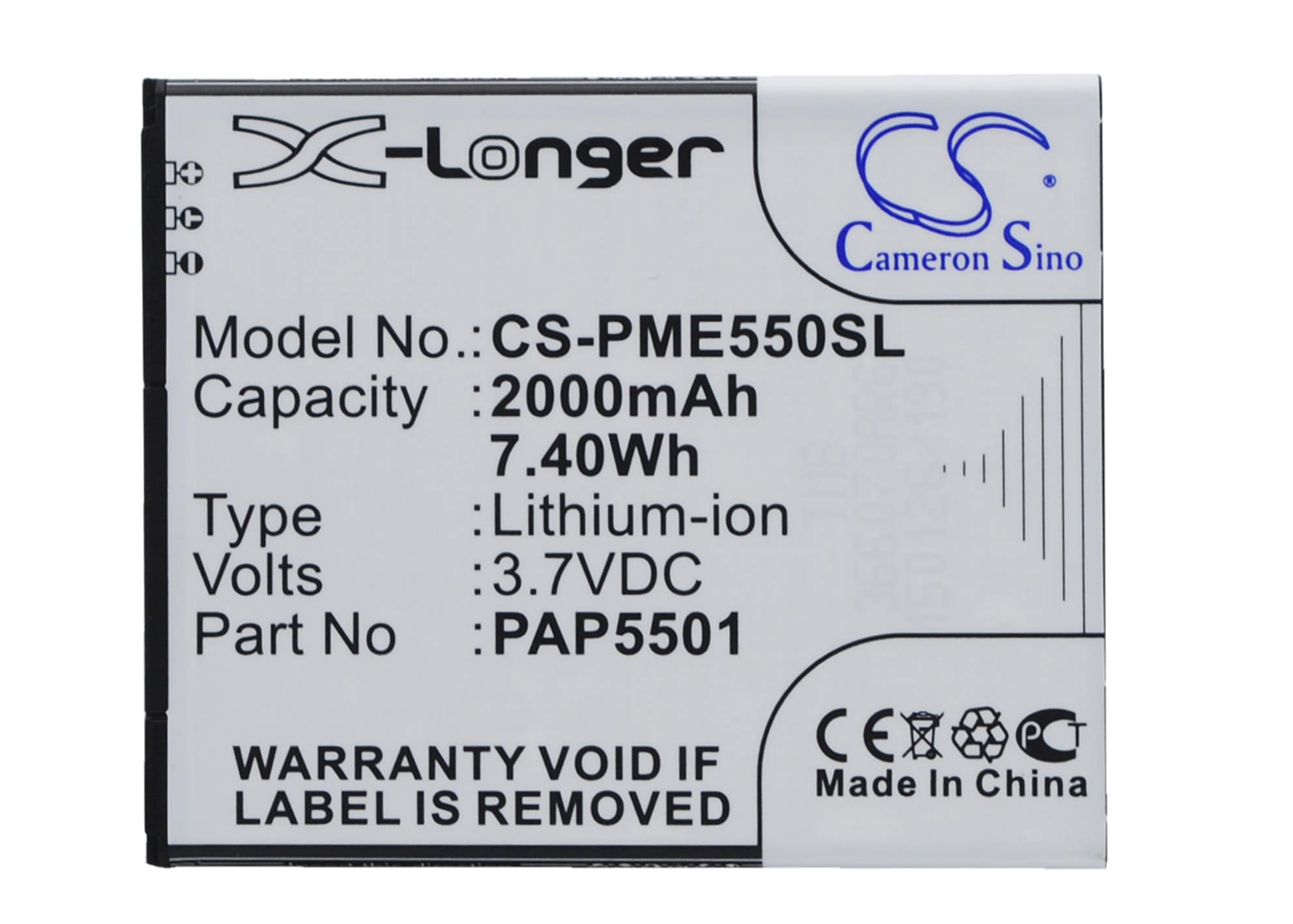 Batteri for SmartPhone, Mobil for Prestigio MultiPhone 5501 Duo, PAP5501