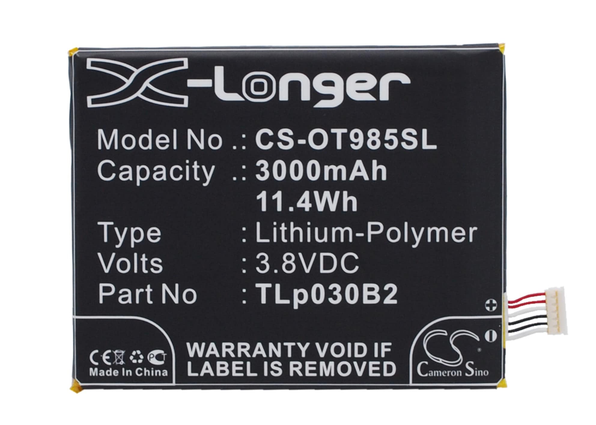 Batteri for SmartPhone, Mobil for Vodafone Smart 4 Power, OT-985N