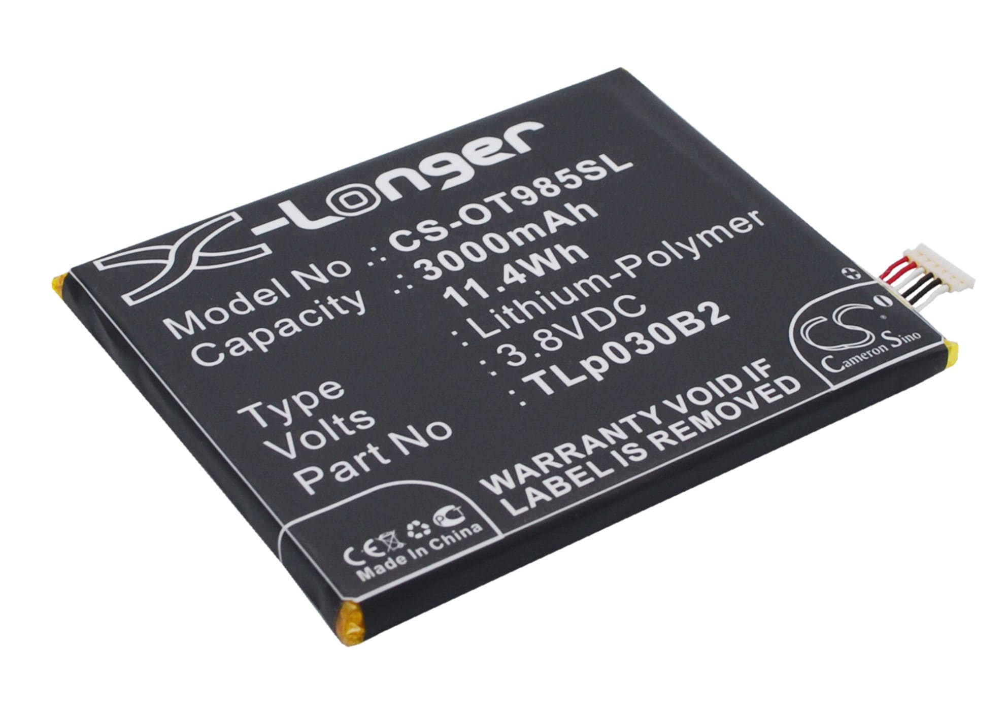 Batteri for SmartPhone, Mobil for Vodafone Smart 4 Power, OT-985N