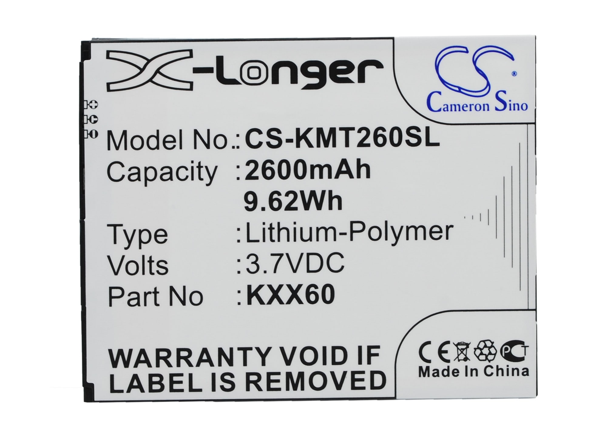 Batteri til smarttelefon, mobil for KAZAM Trooper2 6.0, Trooper 6.0, Trooper 2 X6.0