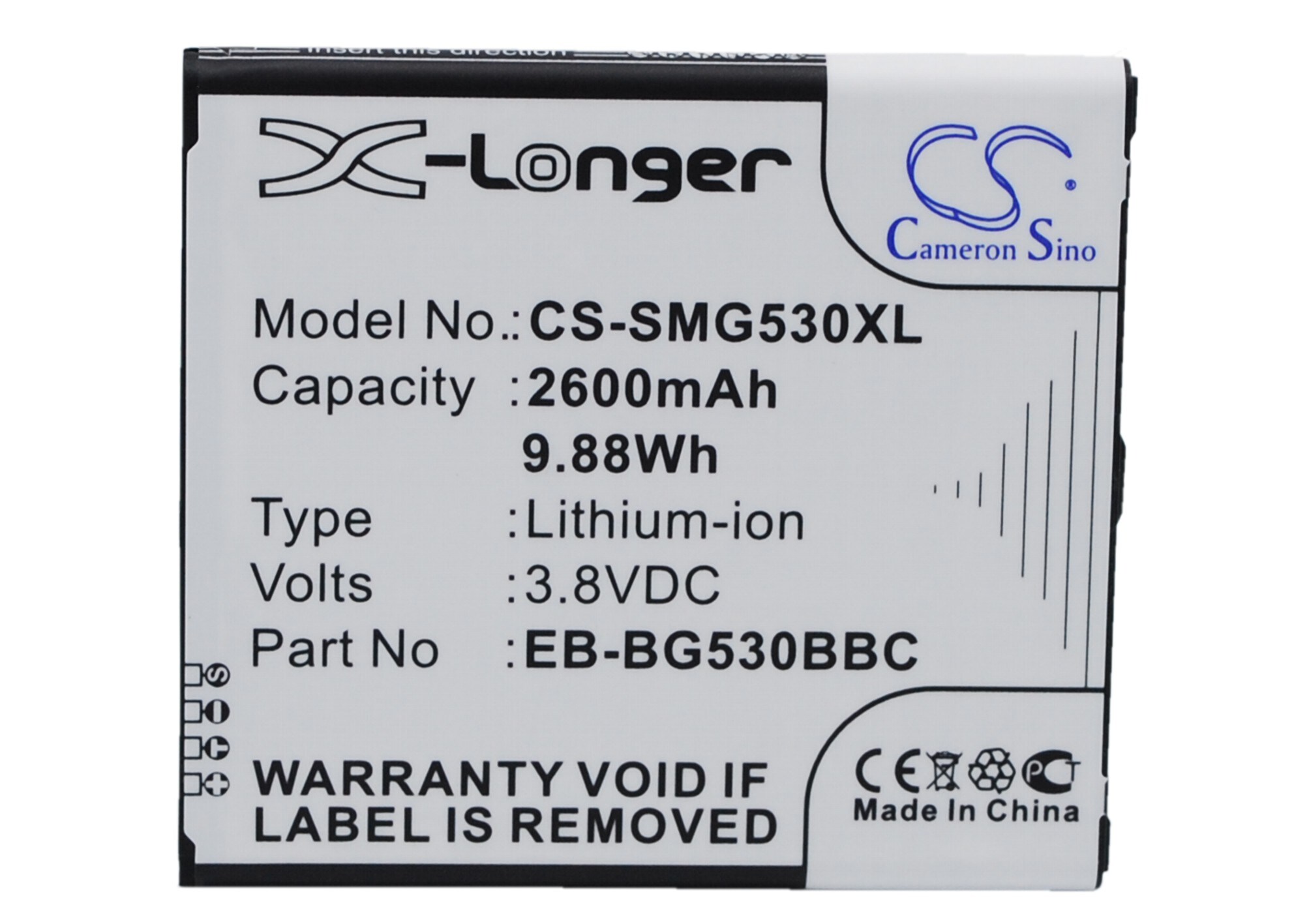 Batteri for SmartPhone, Mobil for Samsung Galaxy Grand Prime, SM-G5308, SM-G5308W og andre.