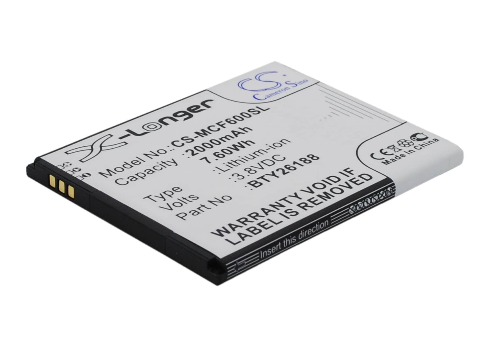 Batteri for smarttelefon, mobil for POSH Titan HD, E500A