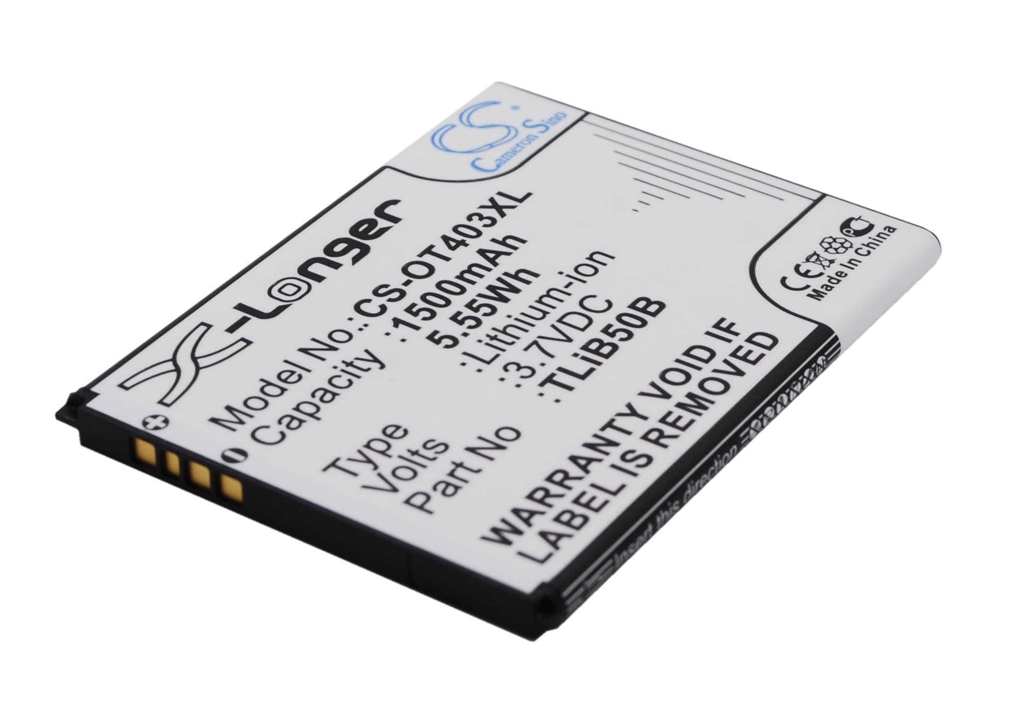 Batteri for SmartPhone, Mobil for Alcatel OT-4030, OT4030D, OT-4030X og andre.