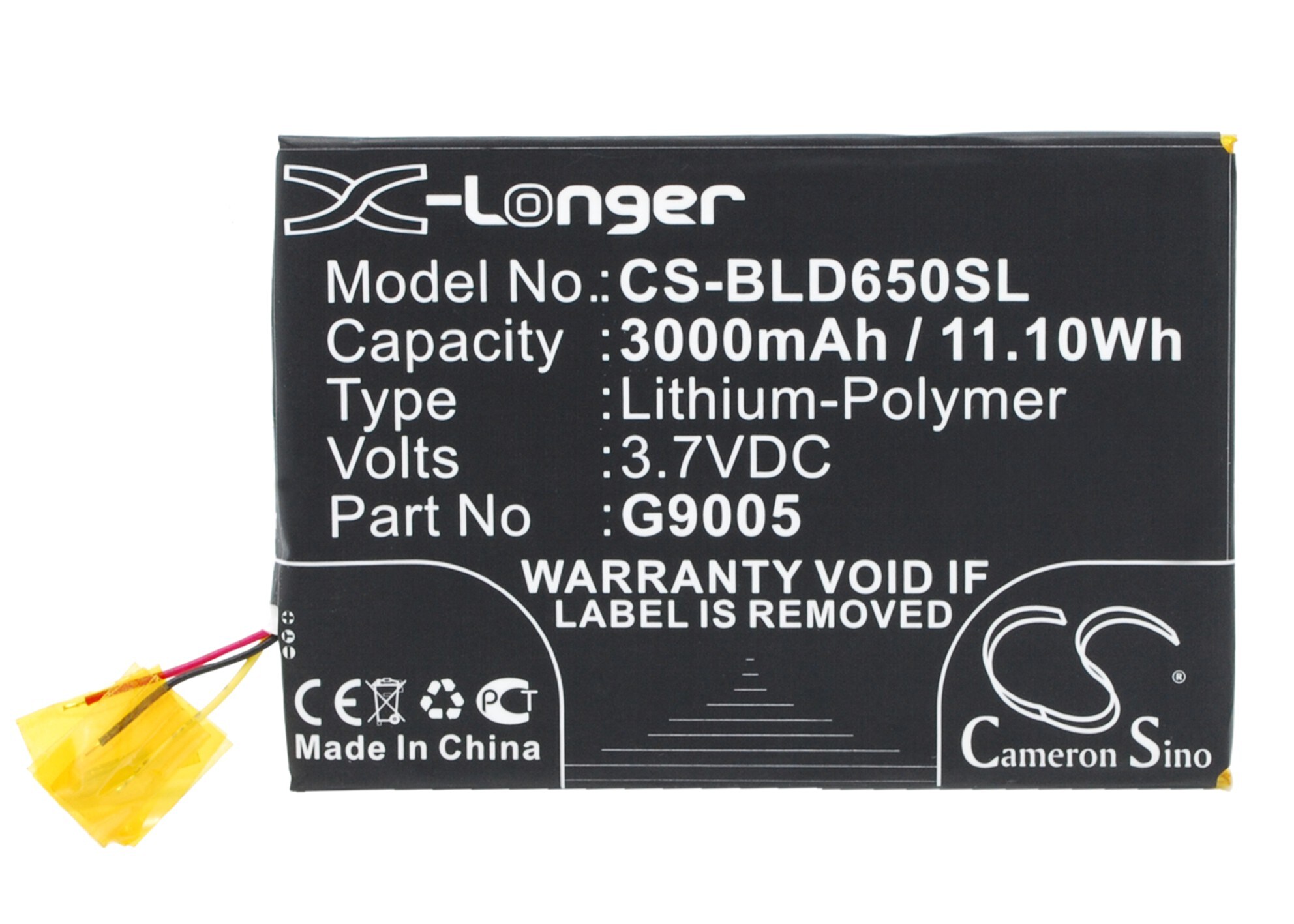 Batteri for smarttelefon, mobil for BLU Studio 6.0 HD, D650A, D651U osv.