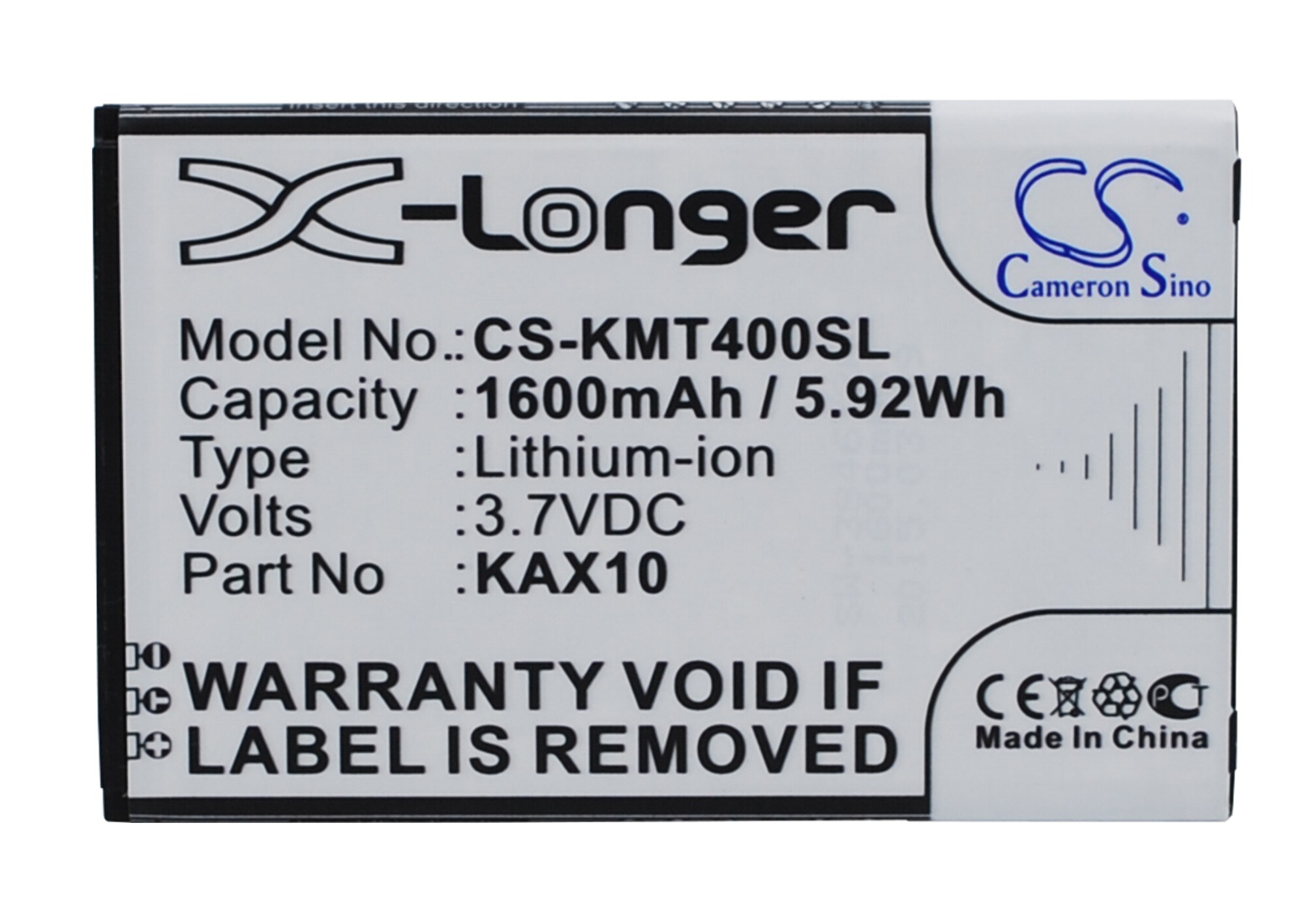 Batteri for smarttelefon, mobil for KAZAM Trooper X4.0