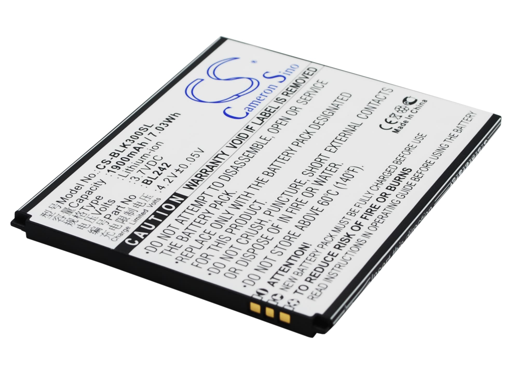 Batteri for SmartPhone, Mobil for Lenovo K3, K30-T, A6000 etc.