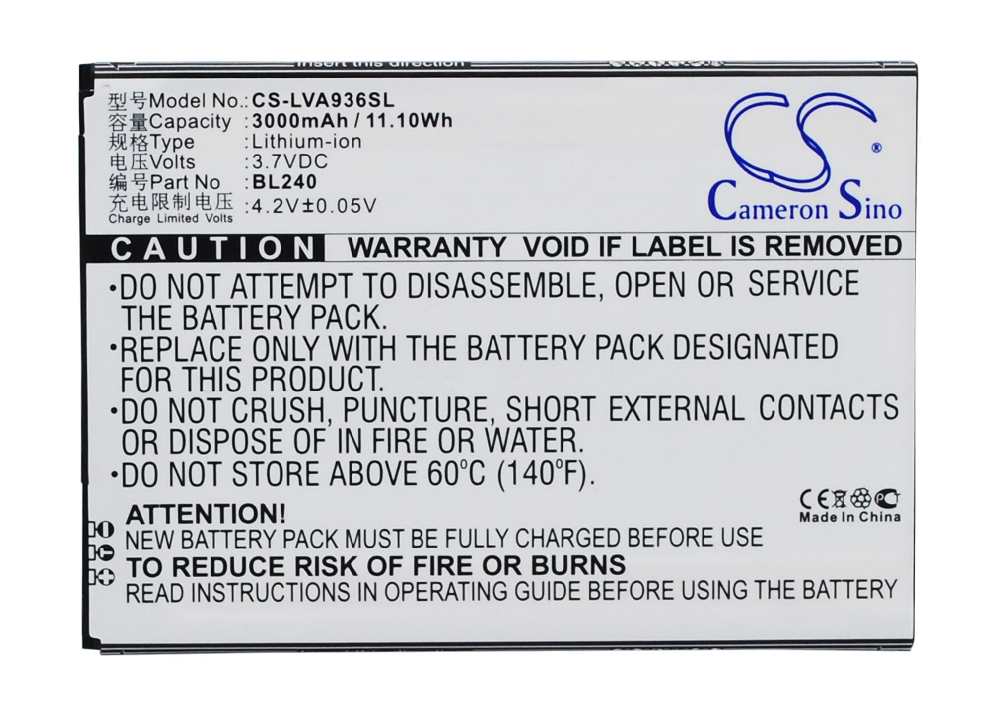 Batteri for SmartPhone, Mobil for Lenovo A936