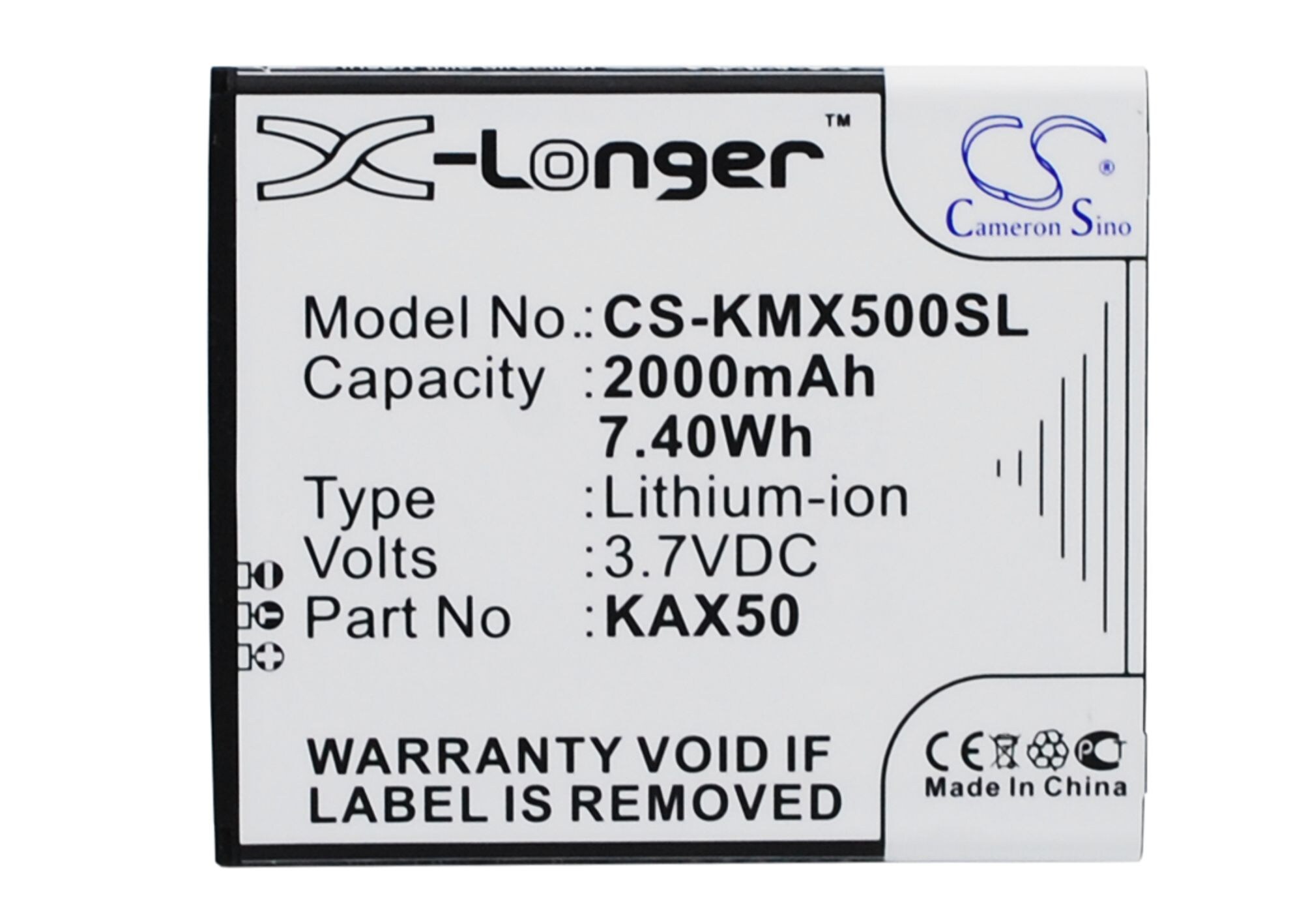 Batteri for smarttelefon, mobil for KAZAM Trooper X5.0
