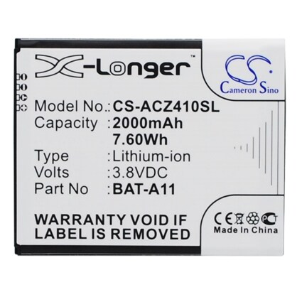 Batteri for SmartPhone, mobil for Acer Liquid Z410, Liquid M330, Liquid M330 LTE og andre.