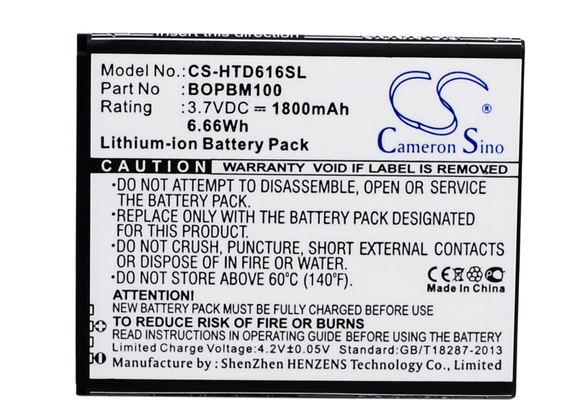 Batteri for SmartPhone, Mobil for HTC Desire 616, Desire 616 Dual SIM, Desire D616w og andre.