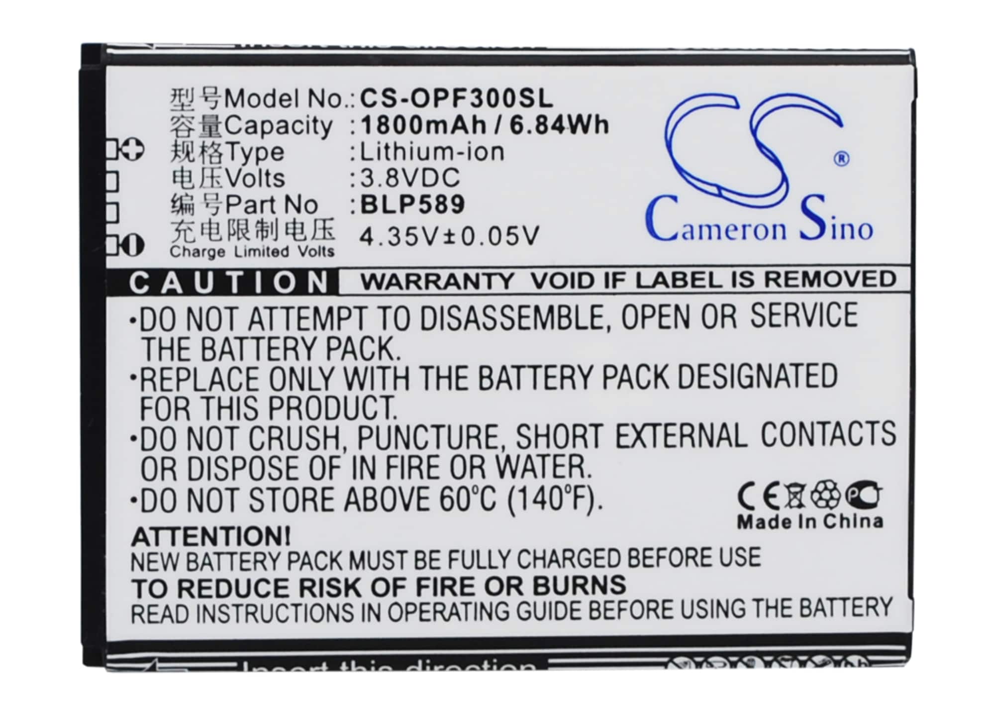 Batteri for SmartPhone, Mobil for OPPO 3000, 3005, 3007 etc.