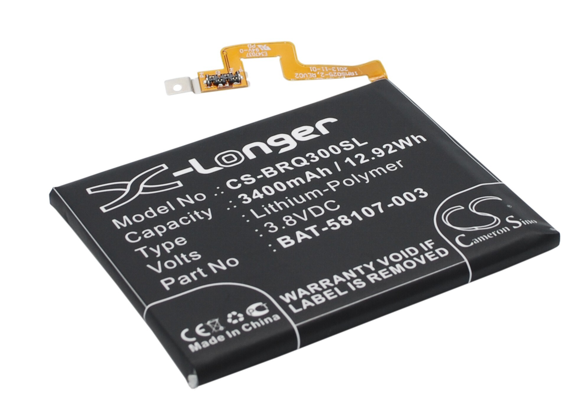 Batteri til SmartPhone, mobil til Blackberry Q30, Passport, Passport 4G osv.