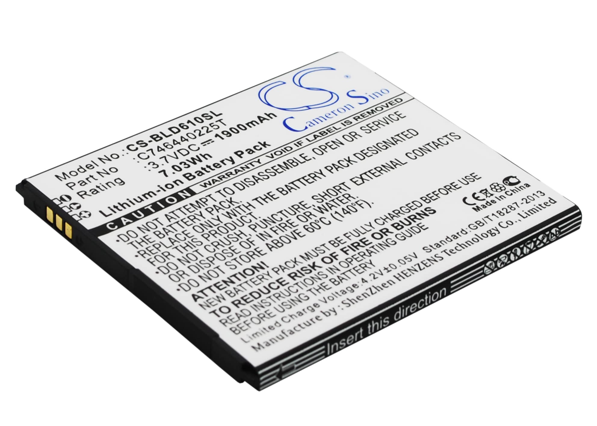 Batteri for SmartPhone, Mobil for BLU Studio 5.5, D610, D610A etc.