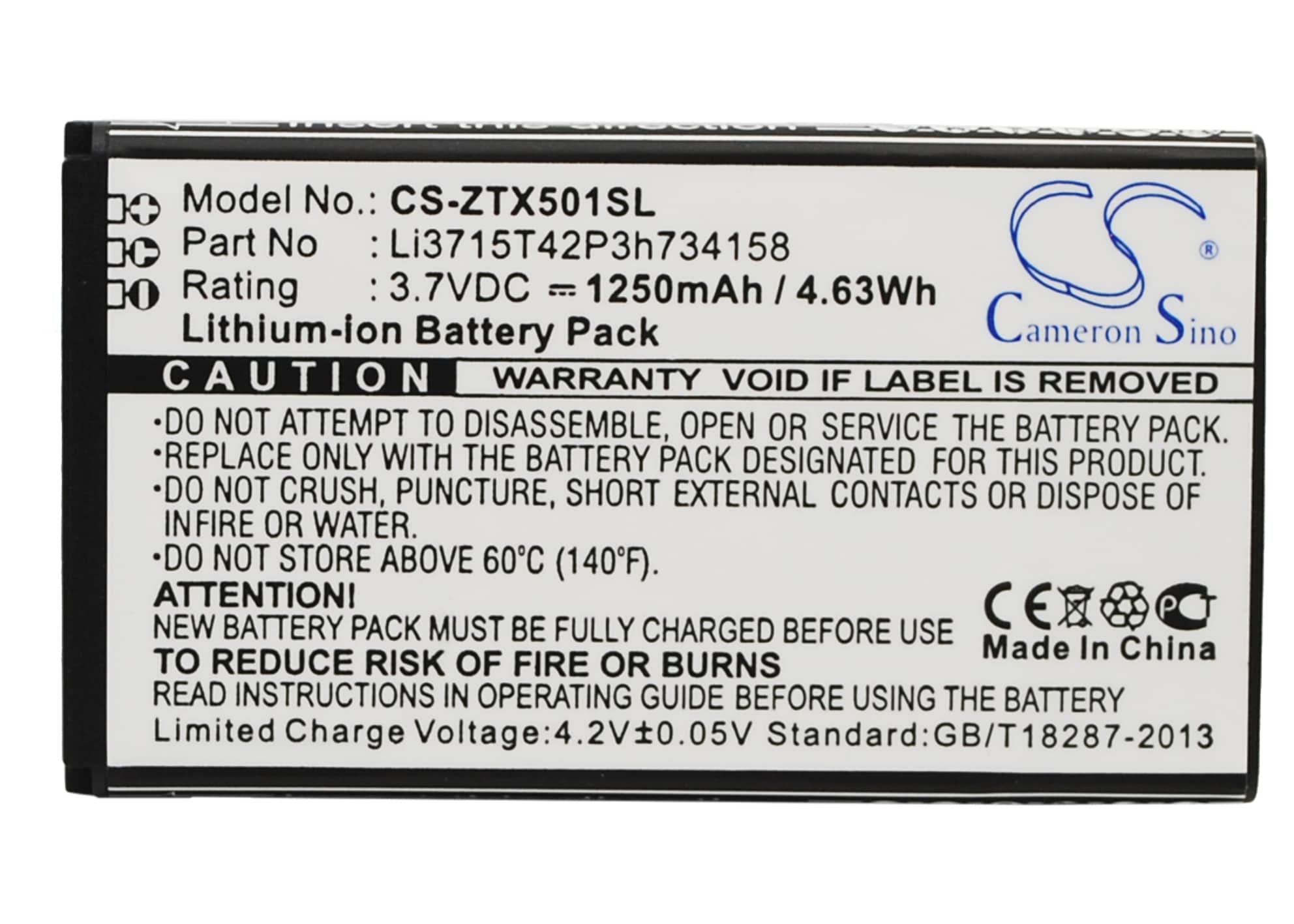 Batteri for SmartPhone, Mobil for ZTE X500M, Score M