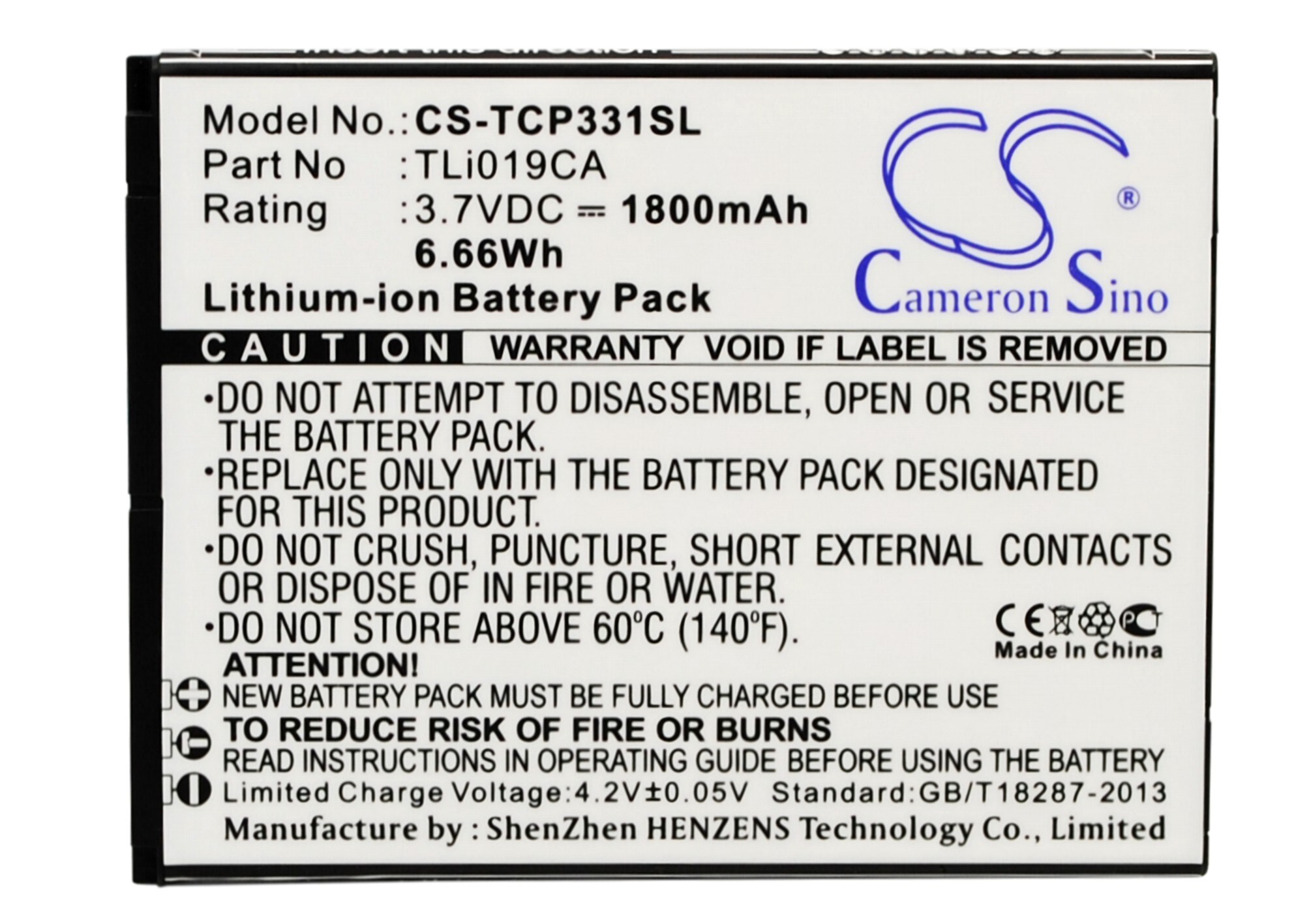 Batteri for SmartPhone, Mobil for TCL P331M