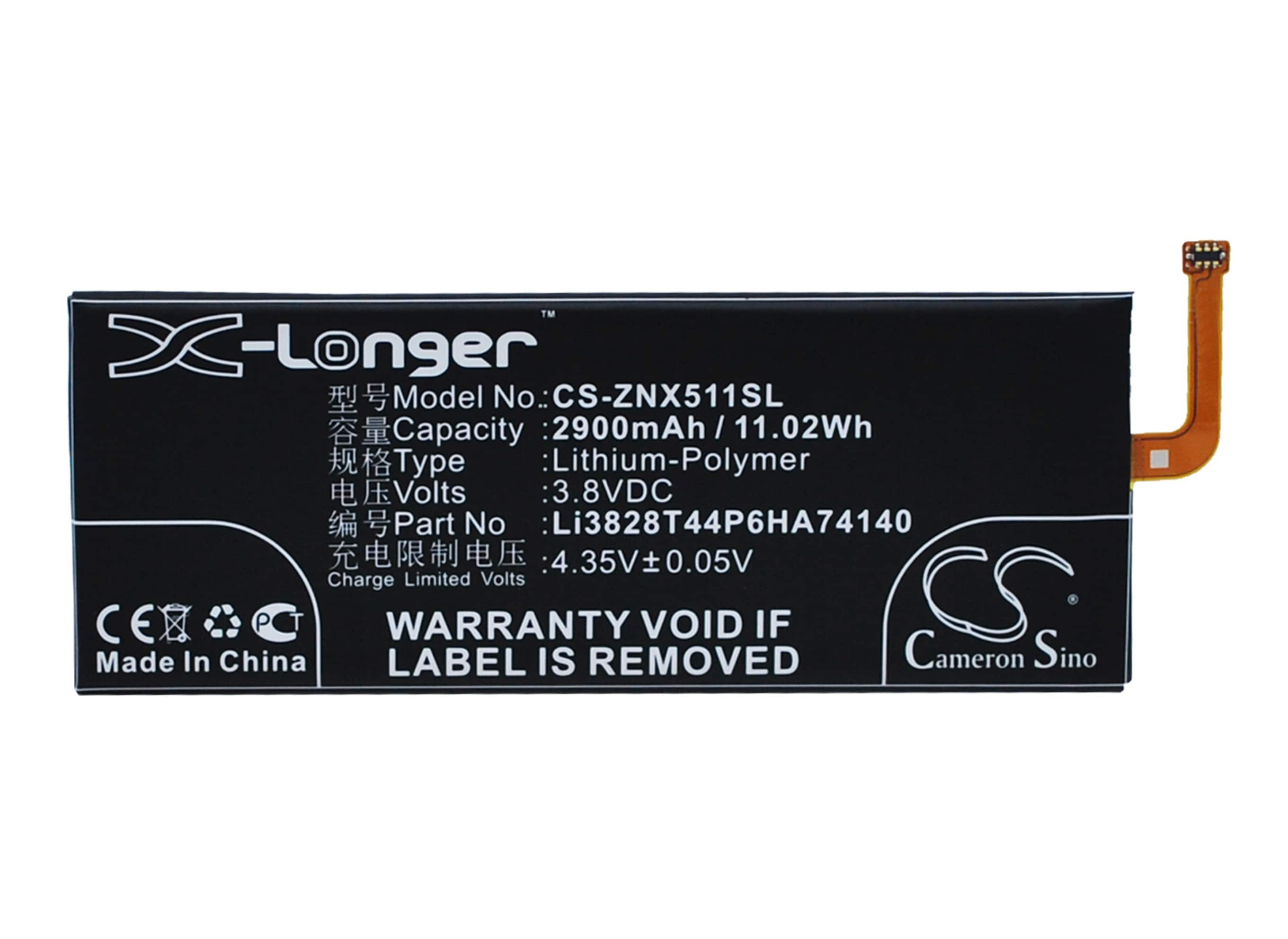 Batteri for SmartPhone, Mobil for ZTE Nubia Z9 mini, NX511J, Nubia Z9 og andre.