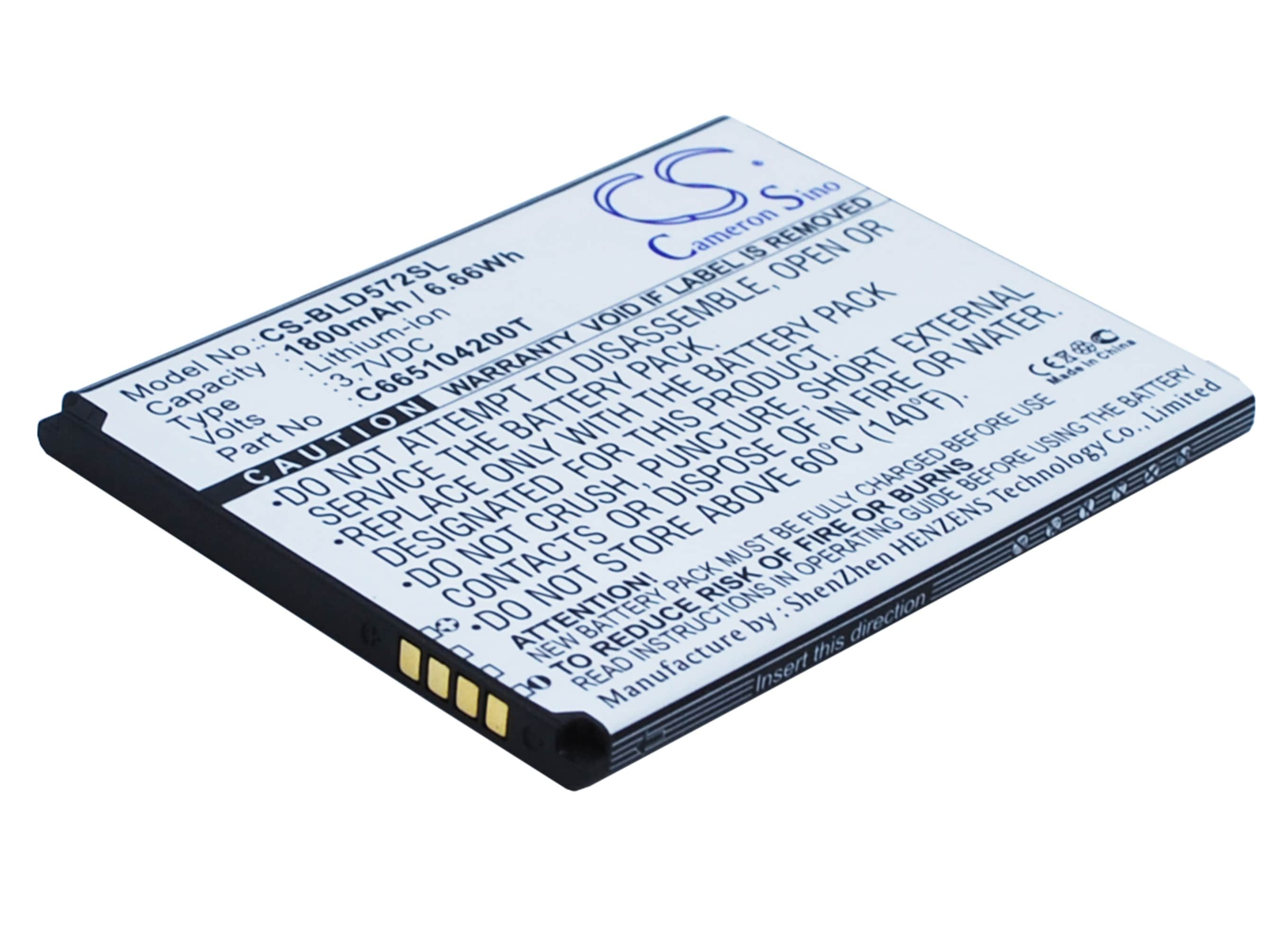 Batteri for smarttelefon, mobil for BLU Studio 5.0S, D572A, Y530Q osv.