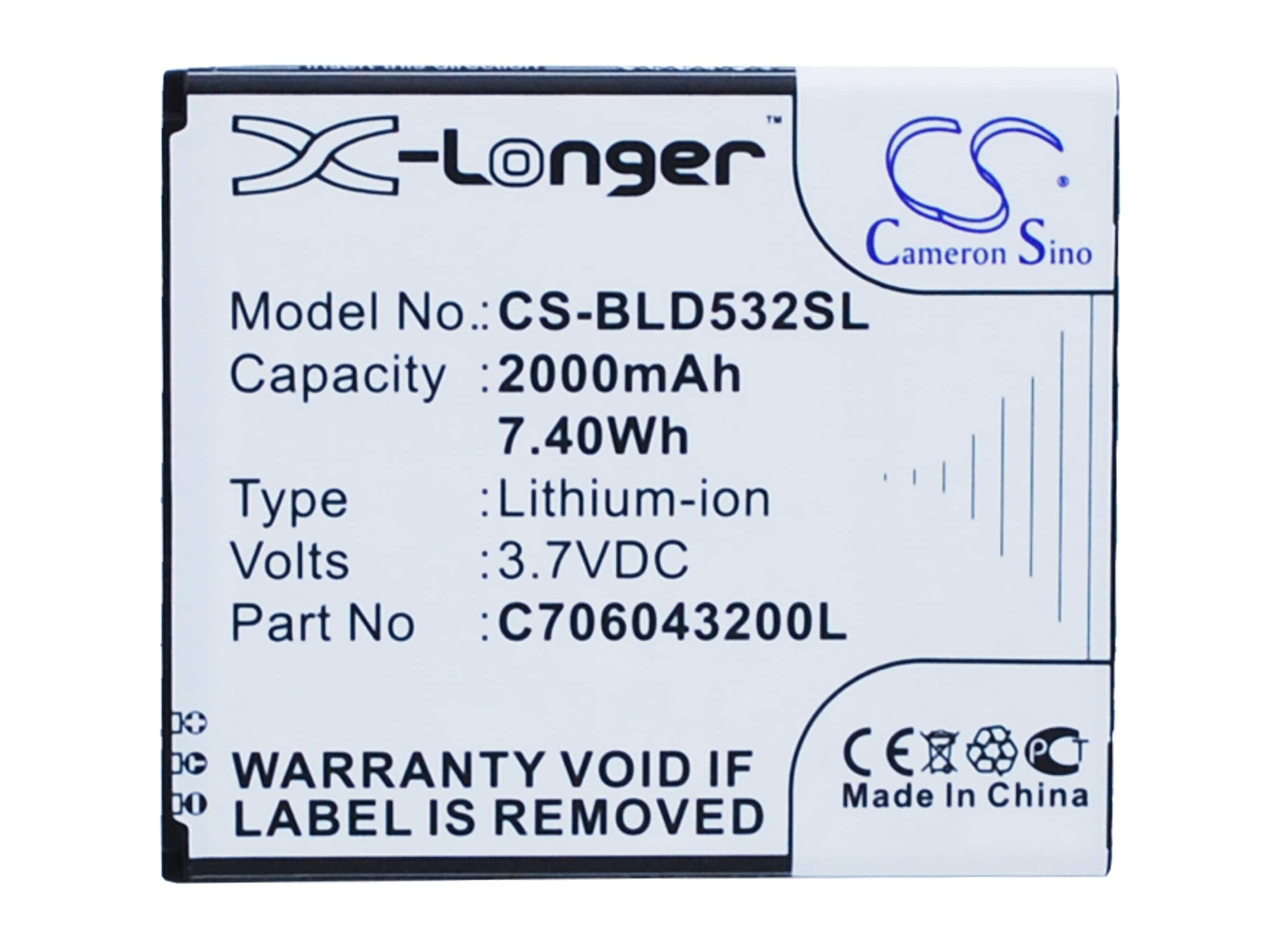 Batteri for SmartPhone, mobil for BLU Studio 5.0C HD, Studio 5.0 II osv.