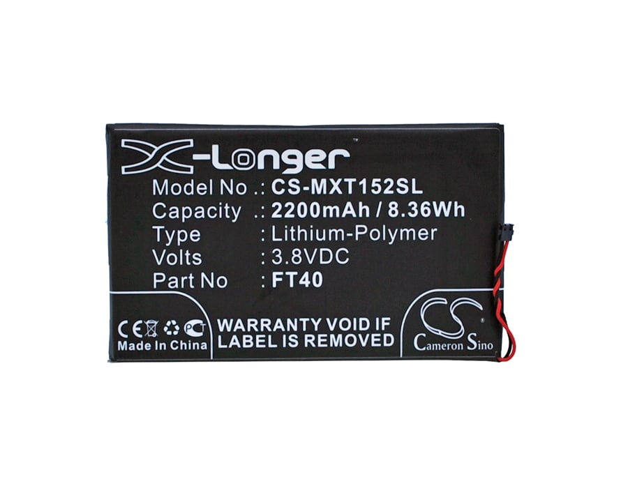 Batteri for SmartPhone, mobil for Motorola MotoE 2nd, XT1526, XT1528 og andre.