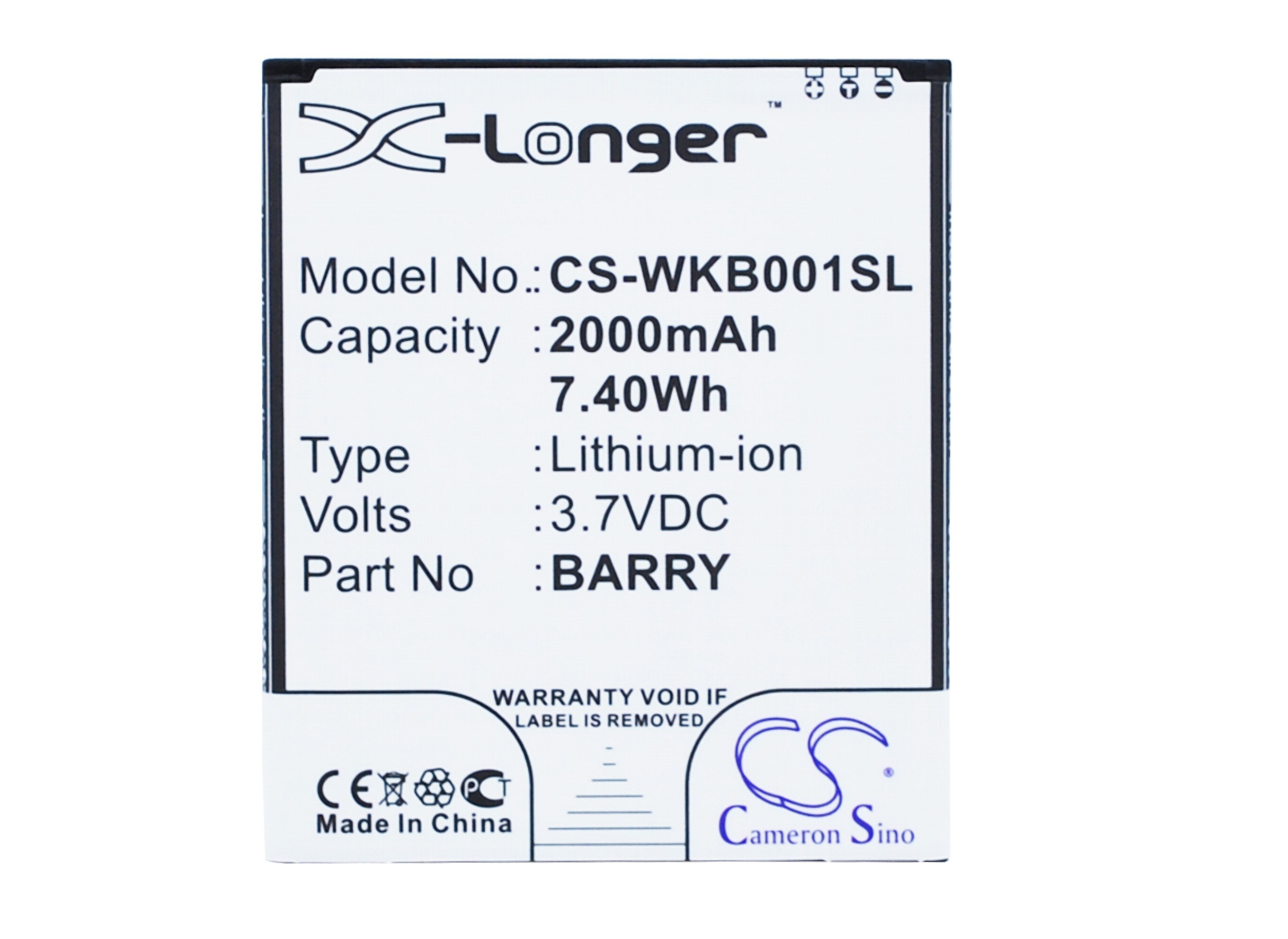 Batteri til SmartPhone, Mobil til Wiko Barry, Barry Dual SIM