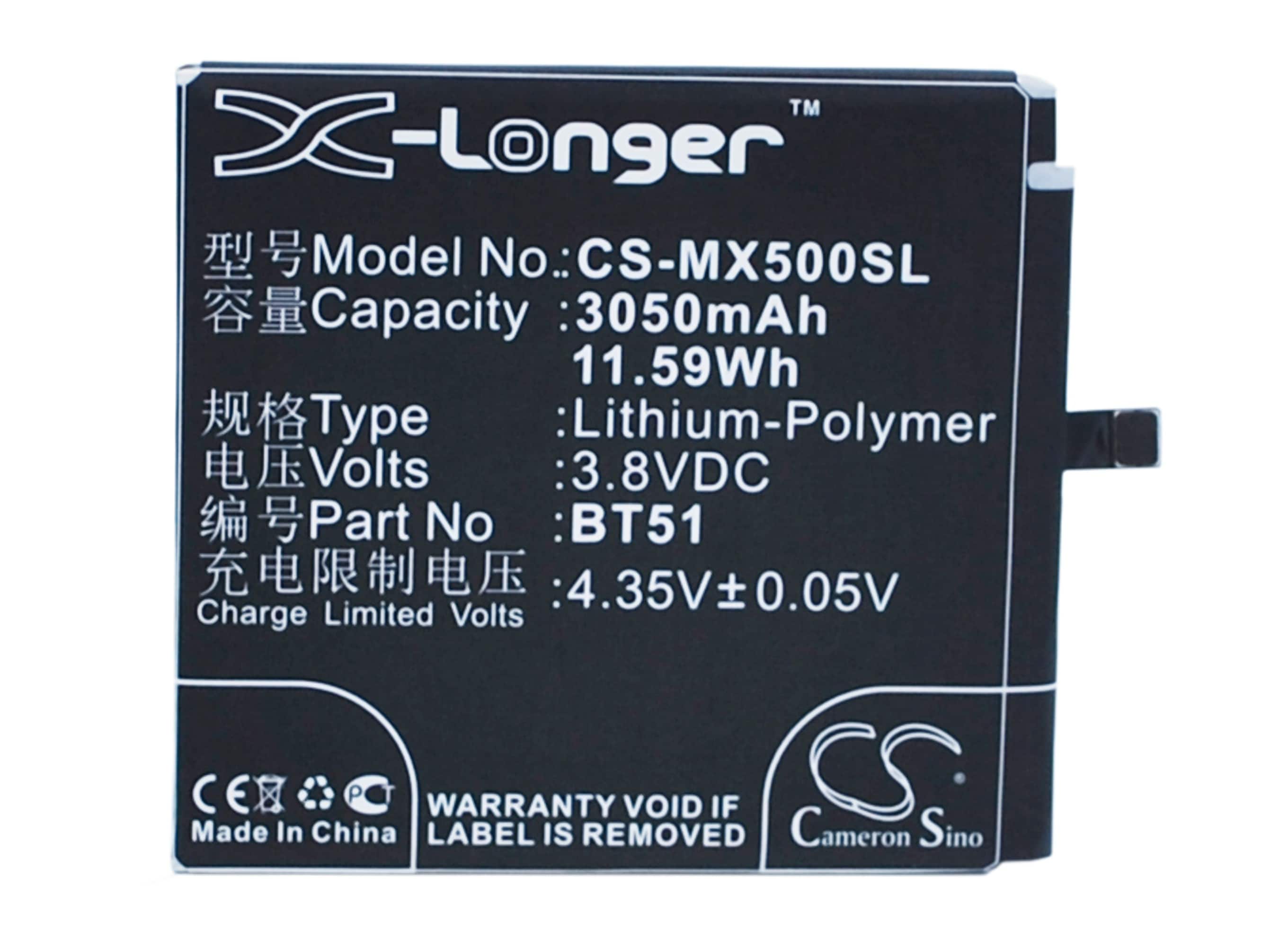 Batteri for SmartPhone, Mobil for Meizu MX5, MX5 Dual SIM, M575 Dual SIM og andre.
