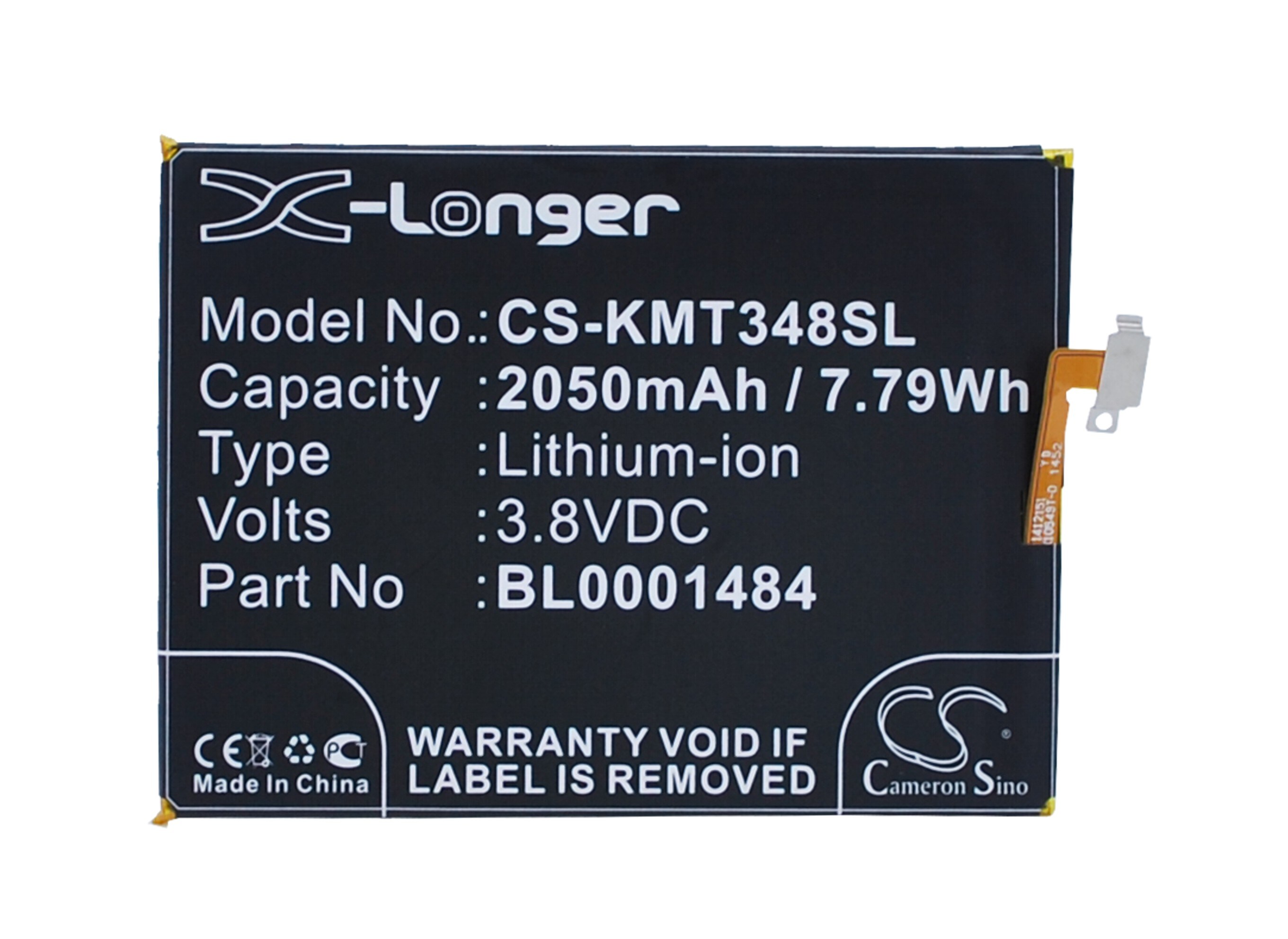 Batteri for SmartPhone, Mobil for KAZAM Tornado 348, Thunder 348