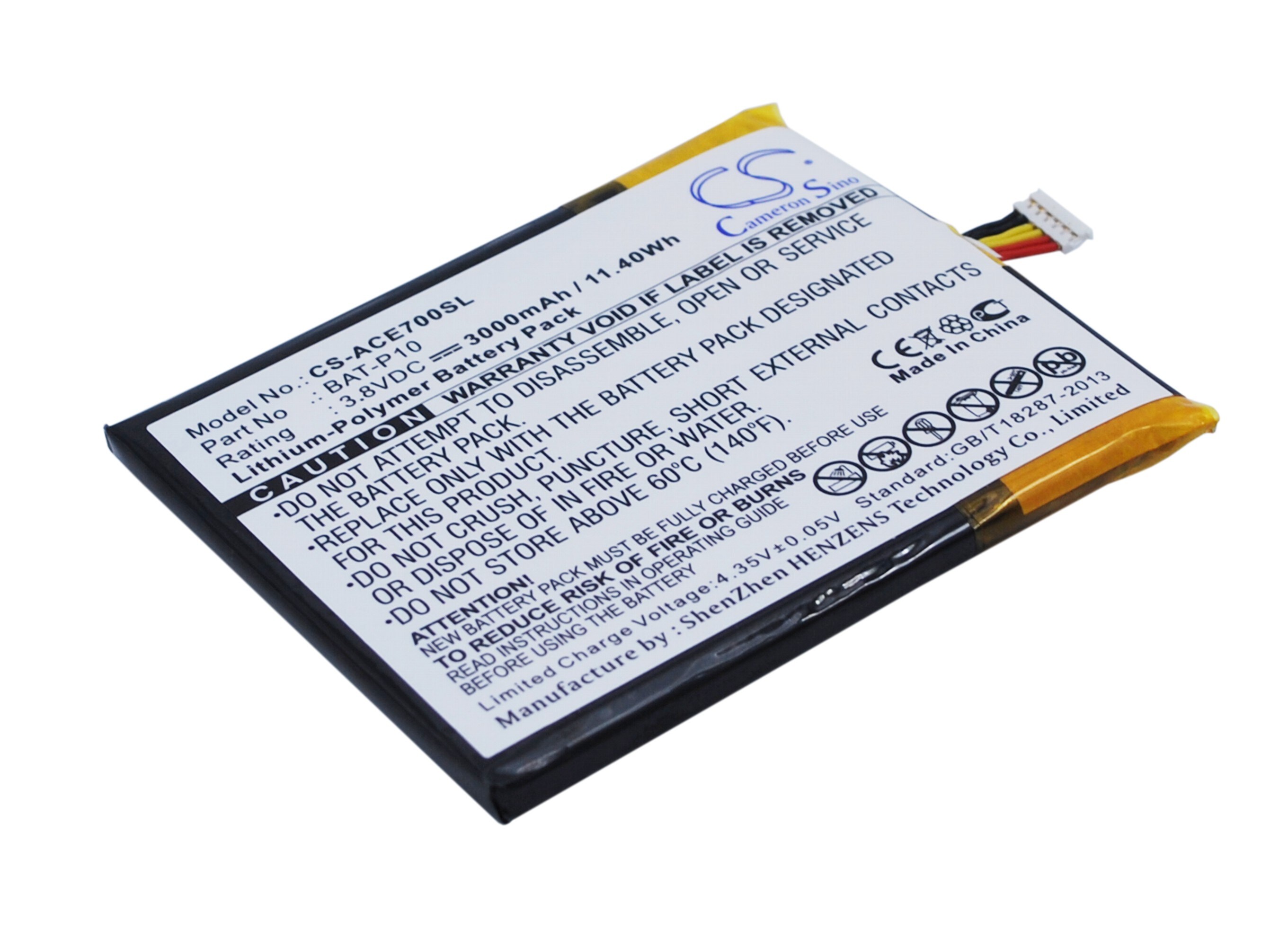 Batteri til smarttelefon, mobil for Acer Liquid E700, Liquid E700 Triple, E39