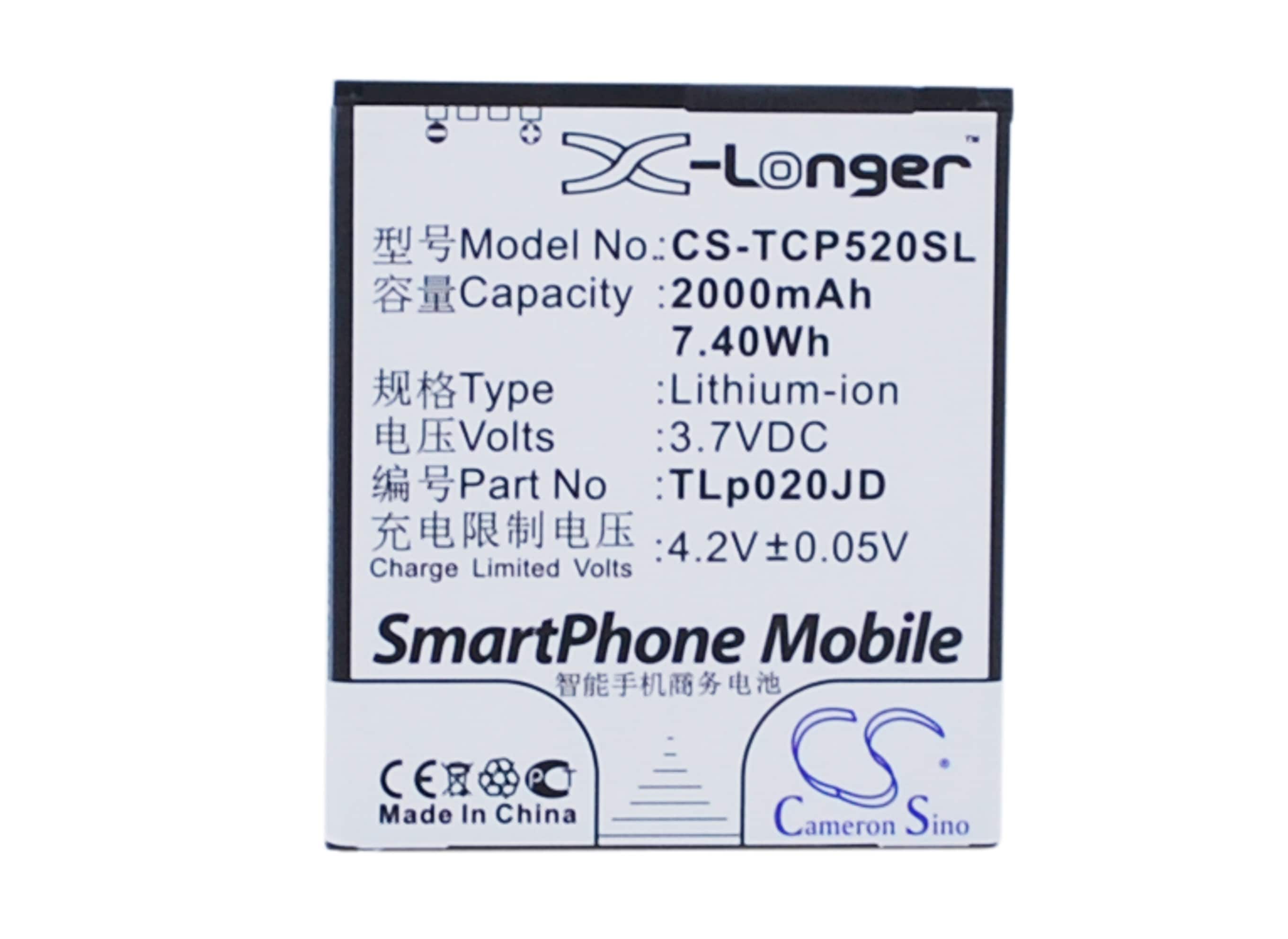 Batteri for SmartPhone, mobil for TCL P520L, P518L, P5201 etc.