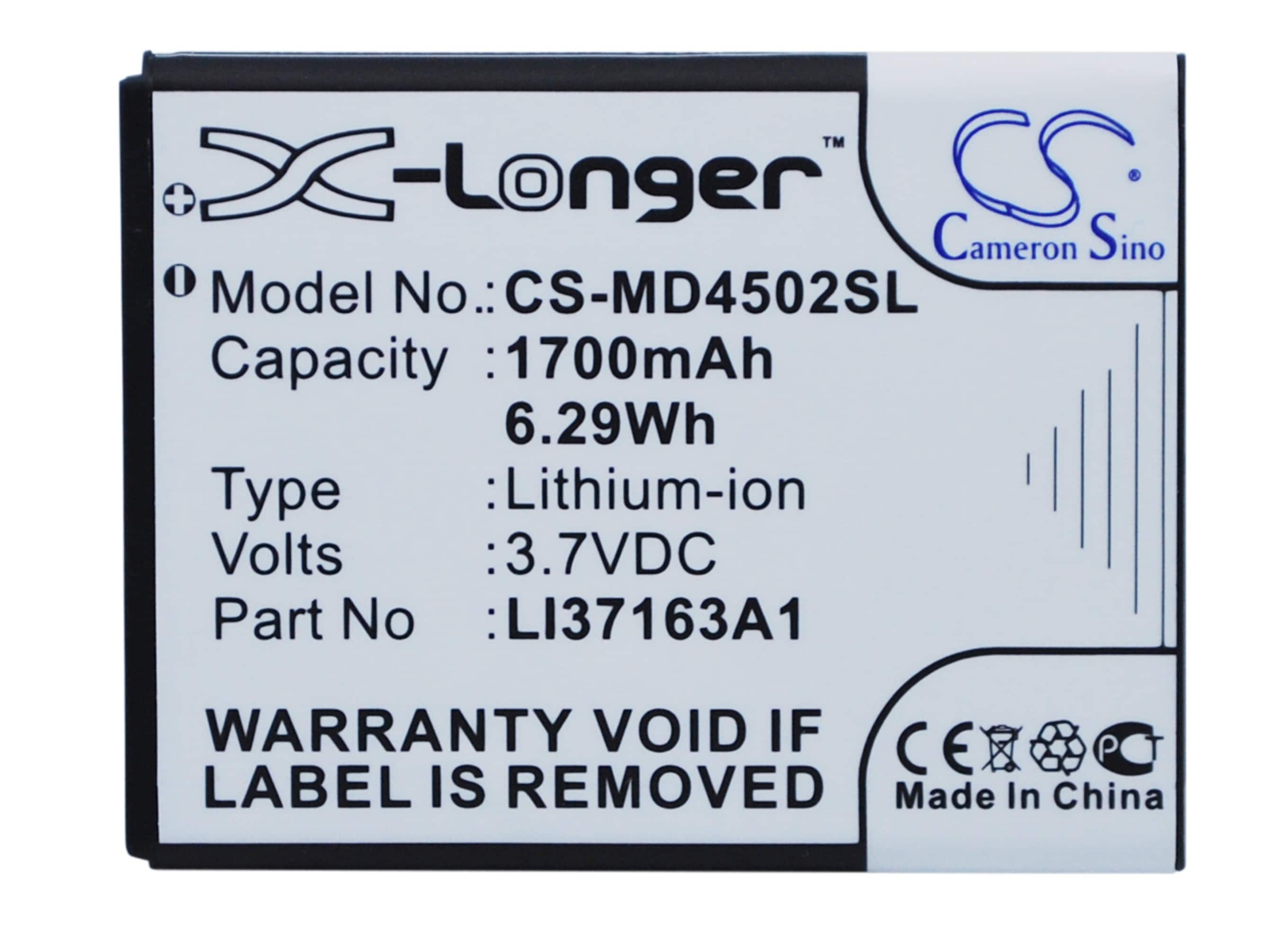 Batteri for SmartPhone, mobil for Medion Life E4502, MD 98907, MD98907 og andre.
